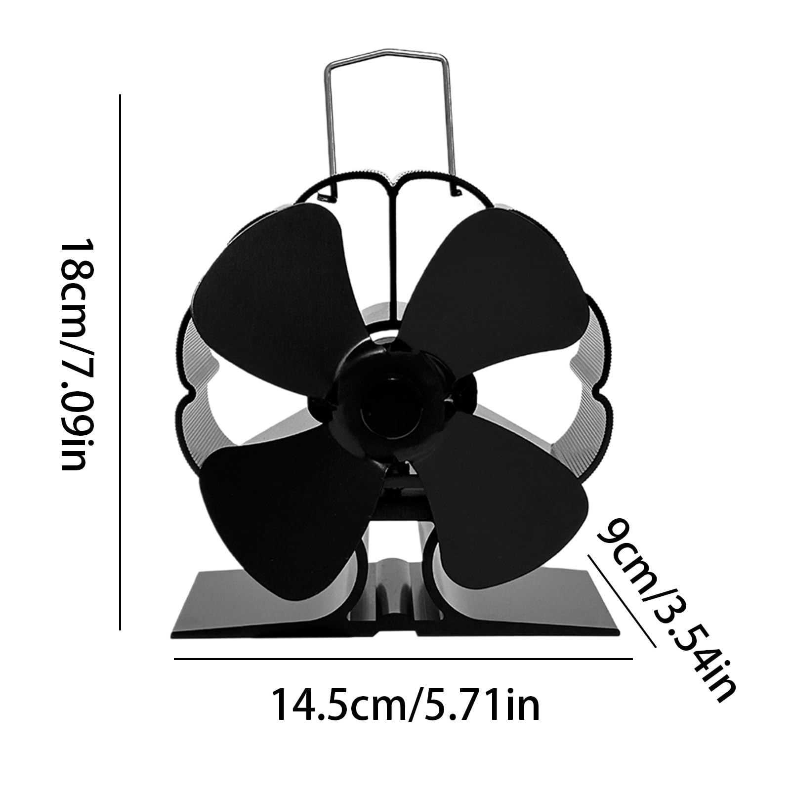 **Zagaro Wood Stove Fan - Silent, Non-Electric Heat Powered Fireplace Fan for Wood Burning Stoves & Heaters - Eco-Friendly & Quiet for Home, Cabin, RV & Outdoor Use**