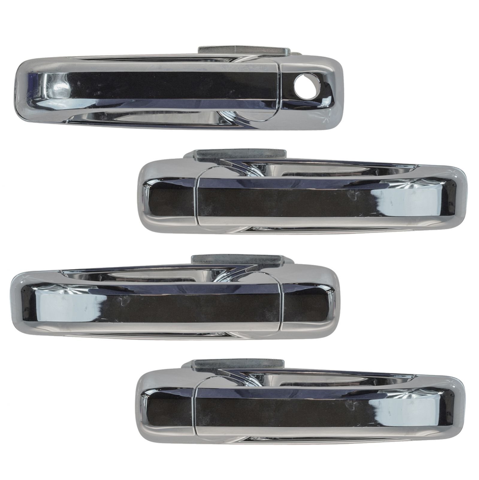 Chrome Exterior Door Handle Kit - Set of 4 for Ram Pickup Truck Front & Rear Doors | Durable Replacement for Outside Car Door Handles | Perfect for Truck Upgrades & Off-Road Adventures