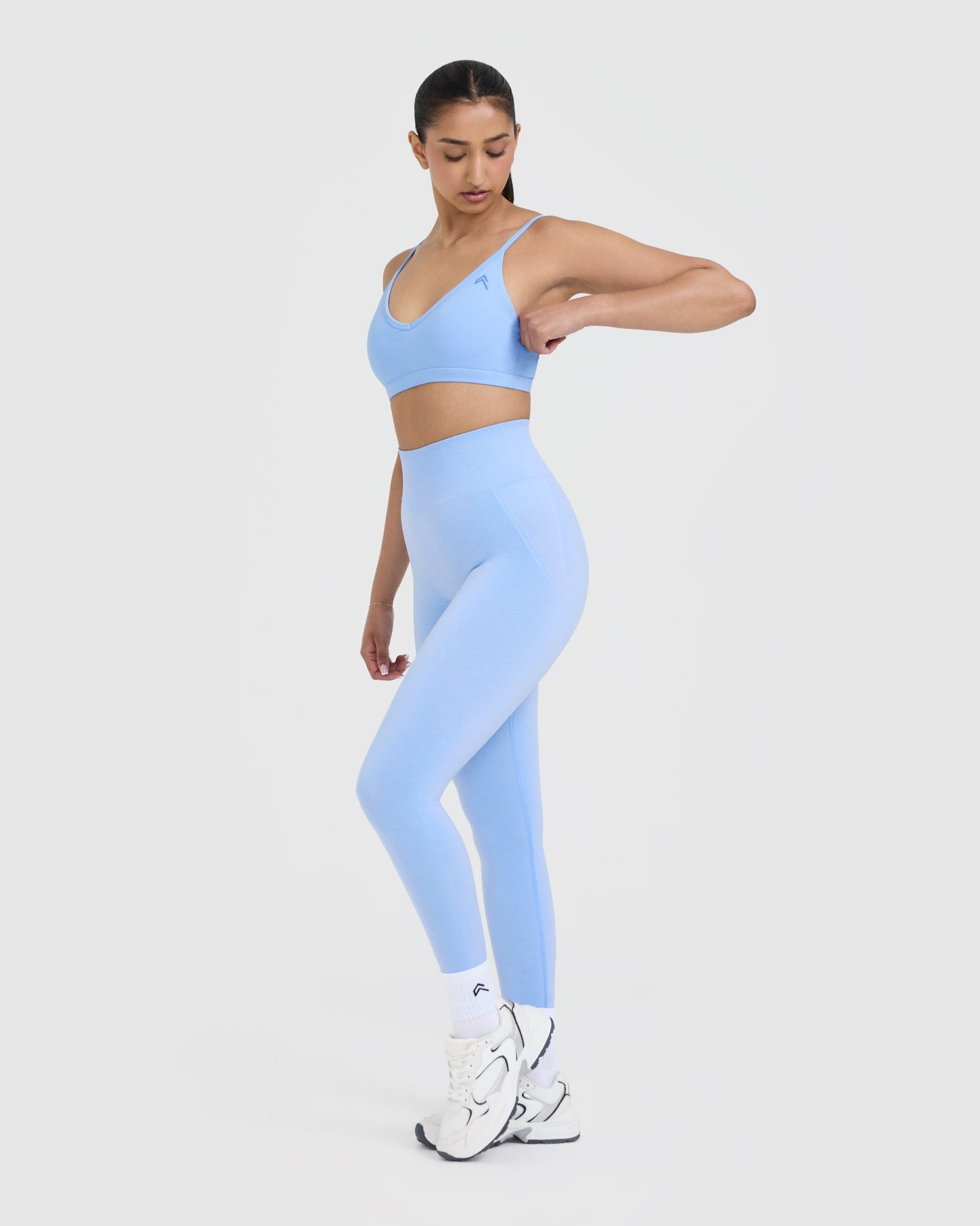 Timeless Strappy Bralette in Powdered Blue | Comfortable Wireless Bra for Everyday Wear | Perfect for Yoga, Lounge & Layering