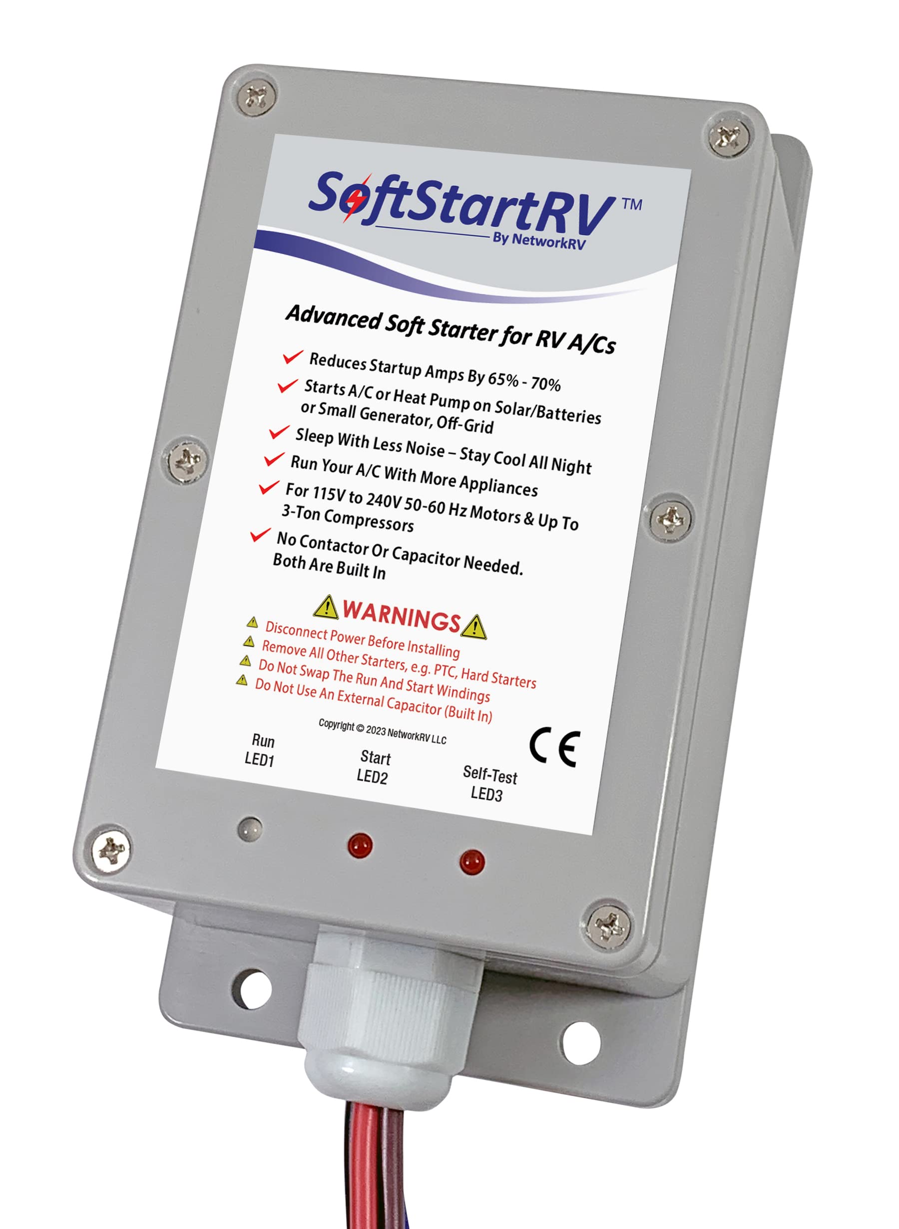 SoftStartRV RV Air Conditioner Soft Starter - Compatible with All RV AC Units, Enables Startup on Small Generators - Perfect for Camping, Boondocking & Off-Grid Adventures
