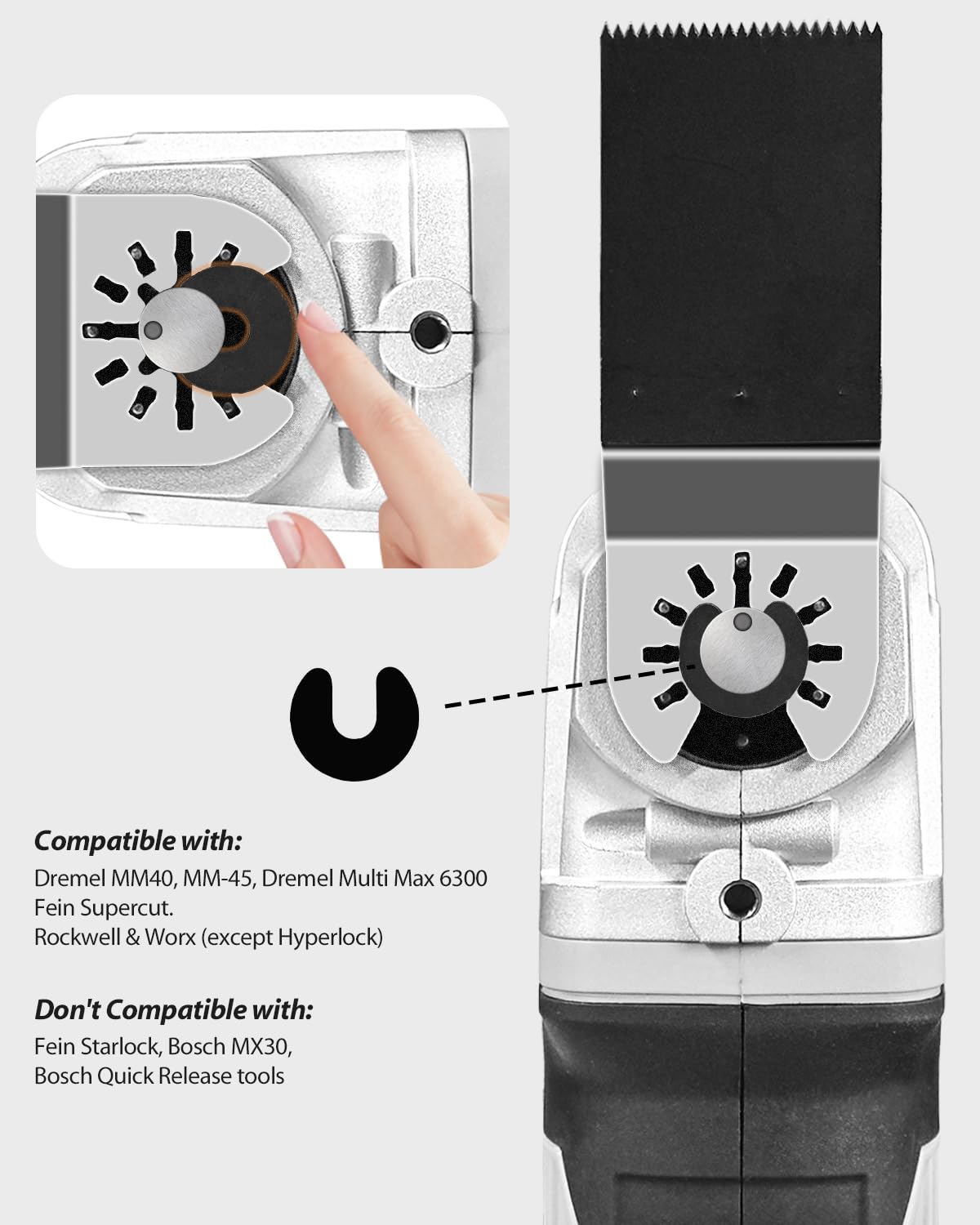 **AVID POWER 112-Piece Oscillating Saw Blade Set – Quick Release Multi-Tool Blades with Sandpapers for Cutting Metal, Wood & Plastic – Universal Fit for Most Oscillating Tools – Perfect for DIY, Renovation & Professional Projects**