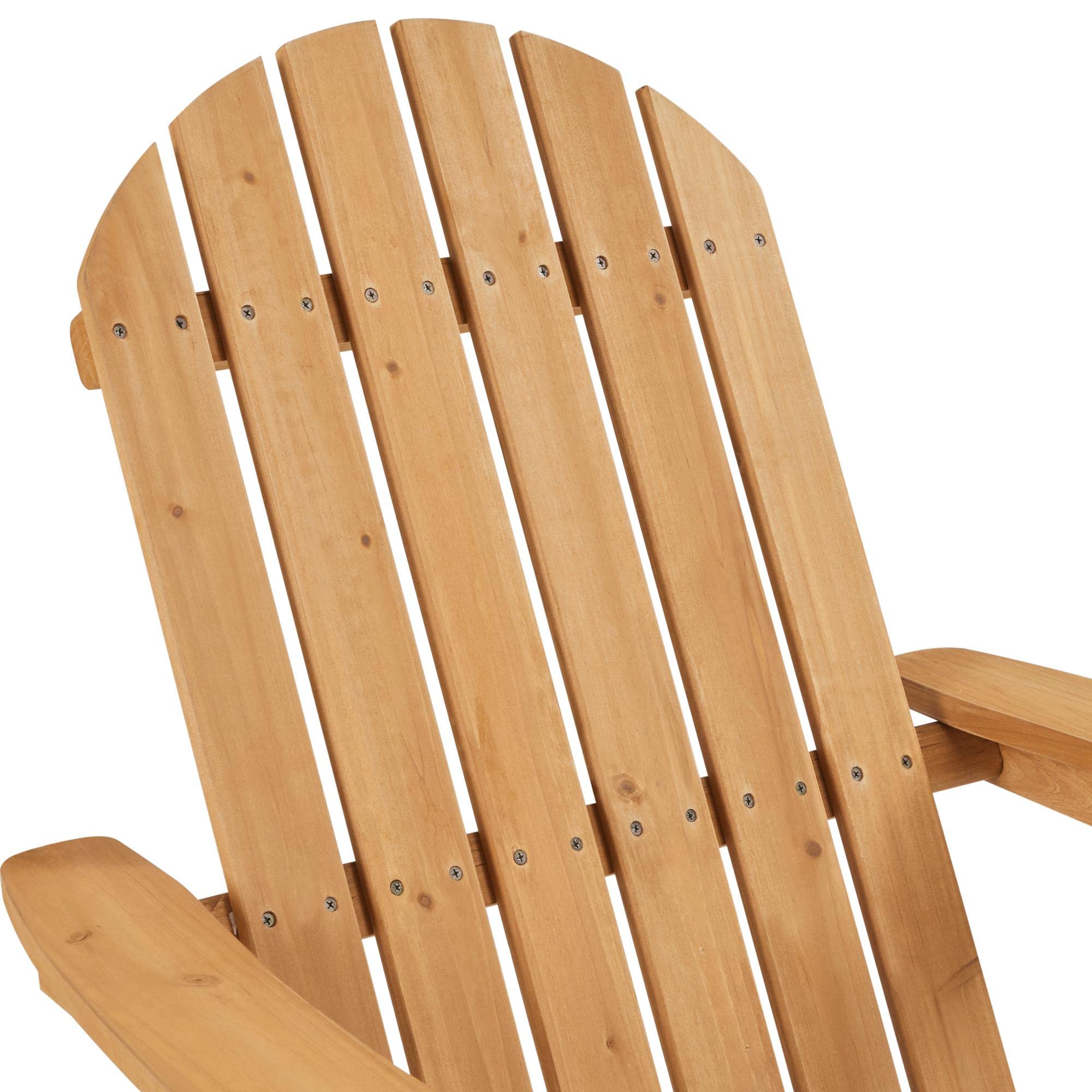 Yaheetech 4-Piece Folding Adirondack Chair Set - 300LBS Capacity Solid Wood Outdoor Furniture, Weather-Resistant Patio Chairs for Garden, Yard, Deck & Backyard - Perfect for Campfires, BBQs and Outdoor Relaxation