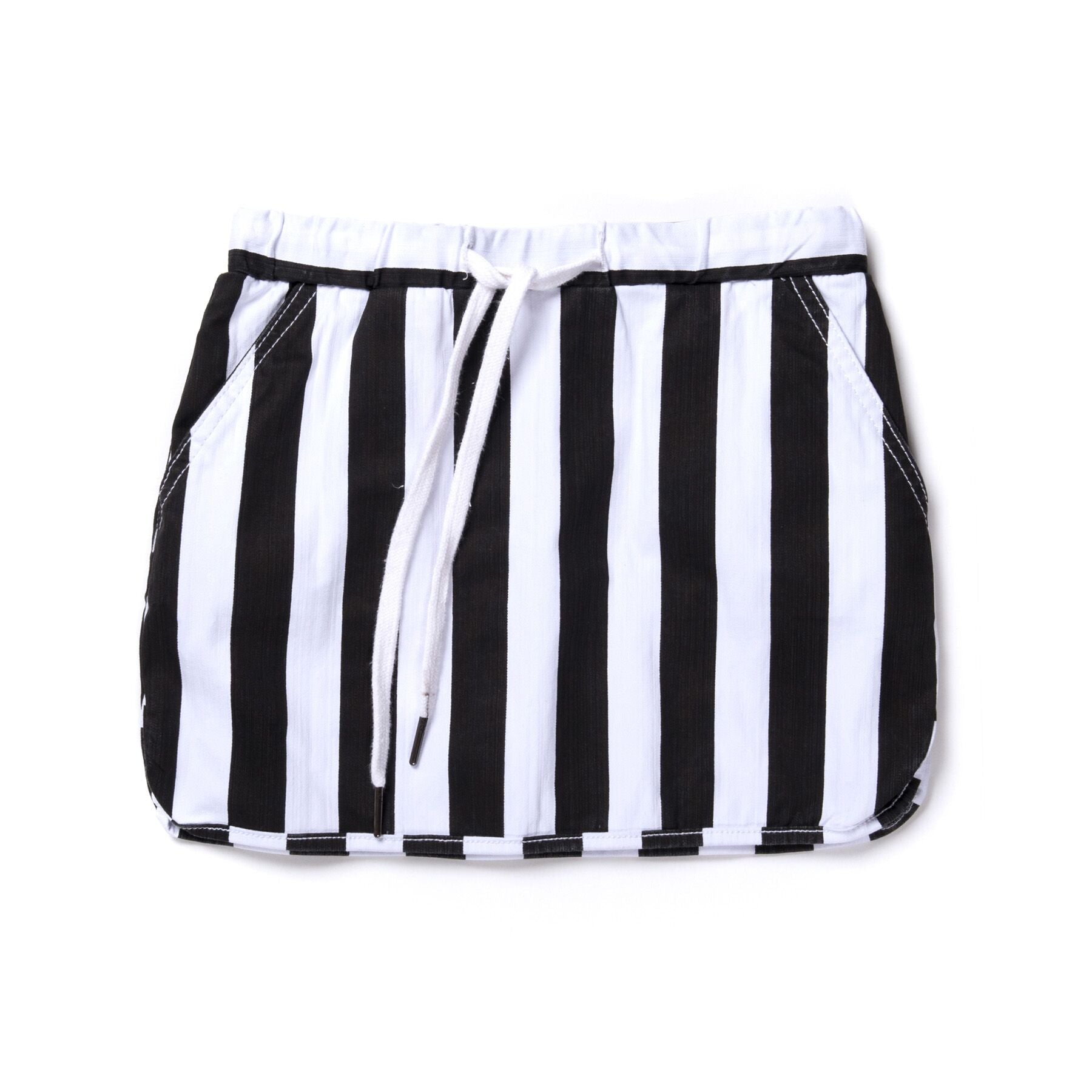 Minti Mono Skirt for Women - Classic Black & White A-Line Mini Skirt | Trendy High Waist Flowy Skirt for Casual Outfits, Date Night & Summer Fashion