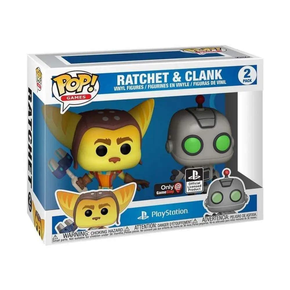 Funko Pop! Ratchet and Clank PlayStation Exclusive 2-Pack Action Figure Set - Perfect for Gaming Collectors and Display Shelves