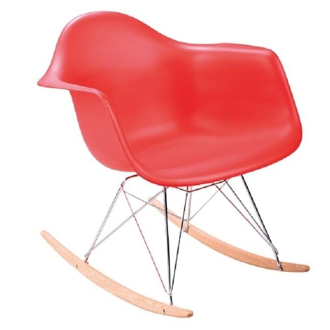 Overstock Kids Eiffel Rocking Chair - Orange Wooden Rocker for Toddlers & Children | Perfect for Nursery, Bedroom, or Playroom Decor