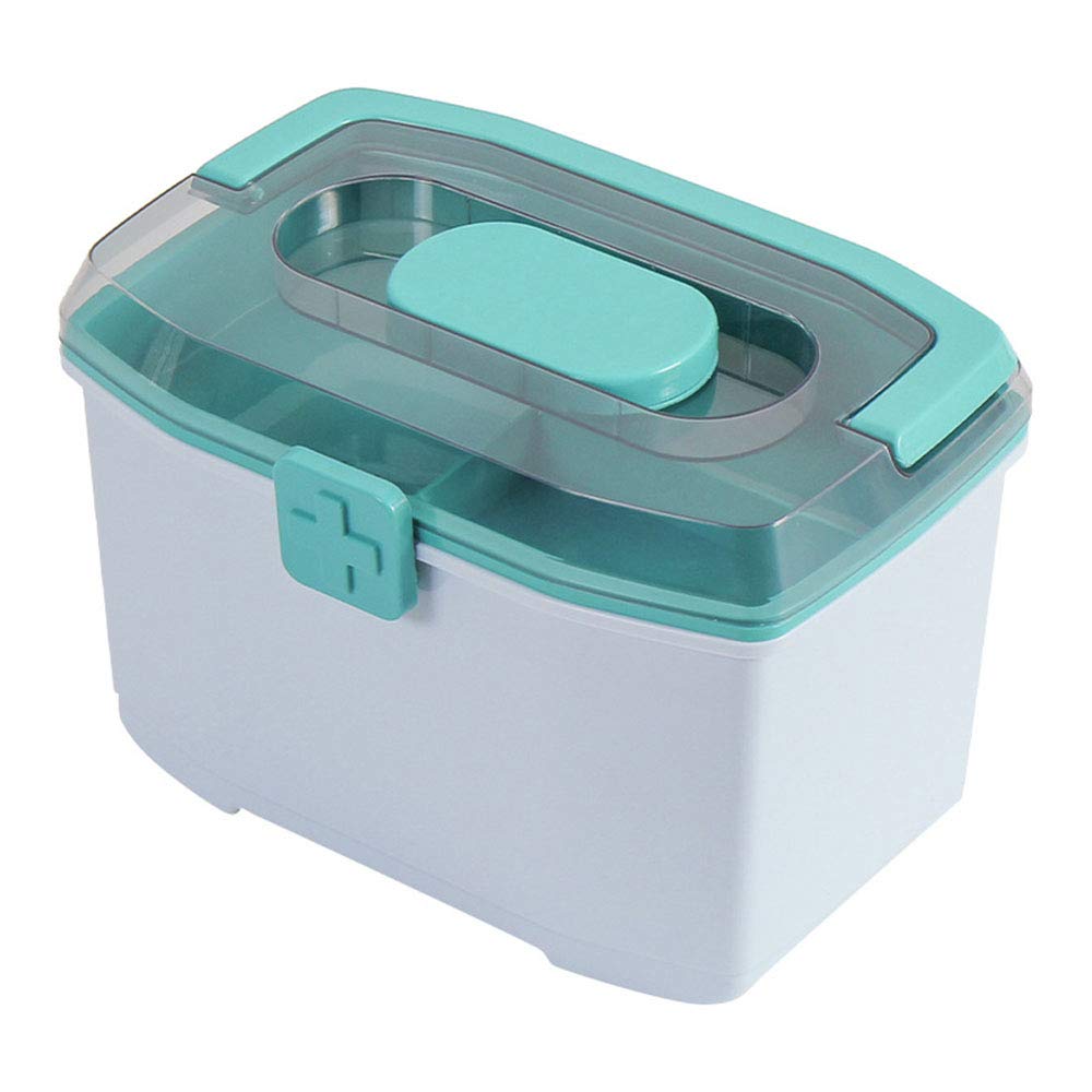 Portable Large Plastic Medicine Storage Box - Multi-Layer Divided Household Medical Organizer for Pills, First Aid Supplies & Vitamins | Perfect for Home, Travel & Emergency Kits