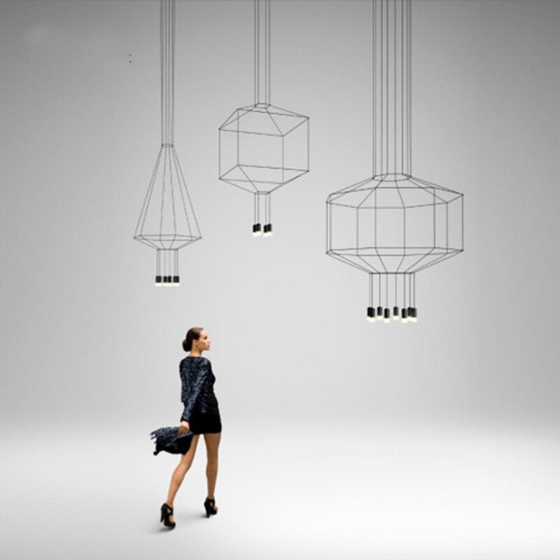 Wireflow LED Chandelier - Modern Crystal Ceiling Light Fixture for Dining Room & Living Room | Energy Efficient Dimmable Lighting for Home Decor & Interior Design