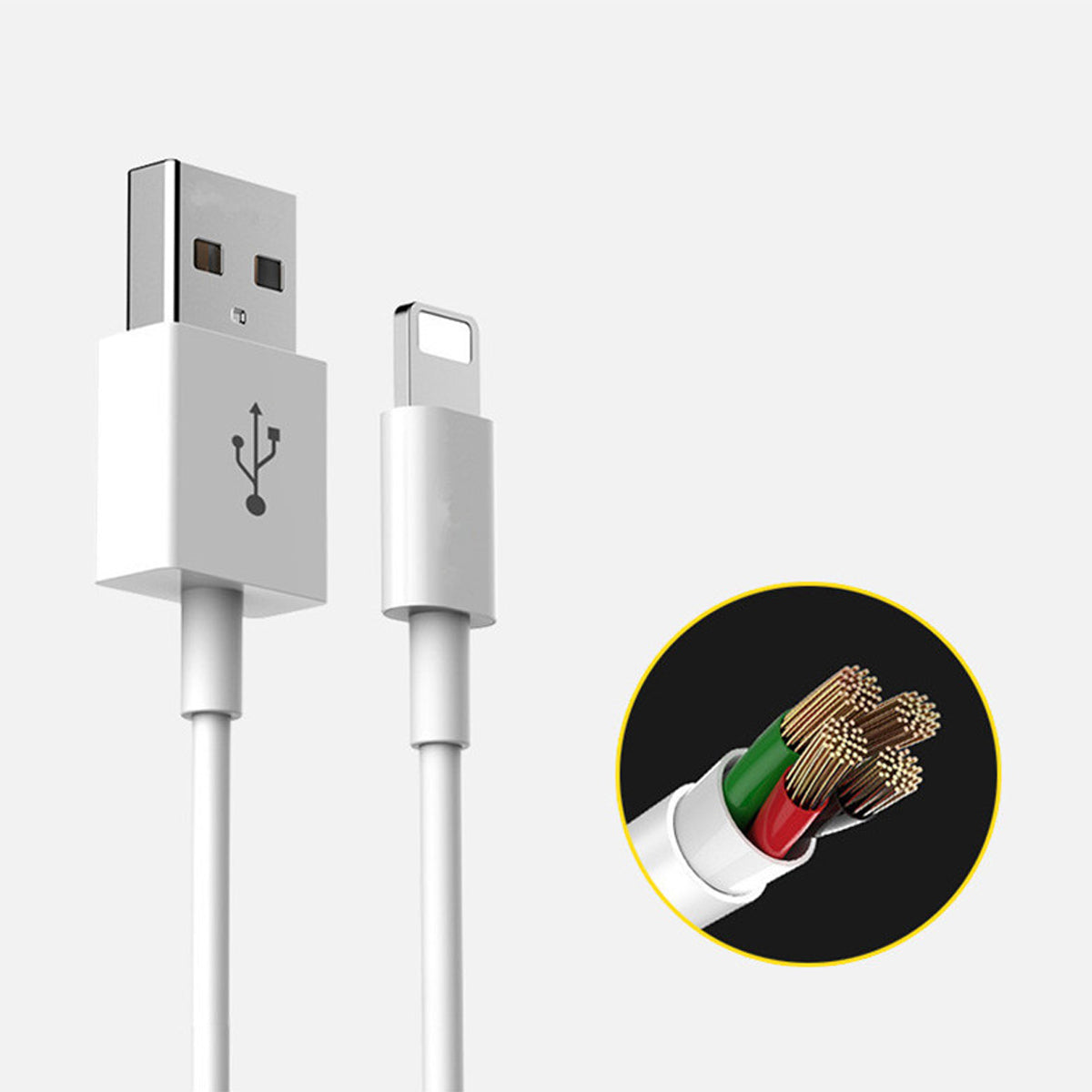 Premium Lightning to USB Cable for iPhone & iPad - Fast Charging & Sync - 3 Pack - Perfect for Home, Office & Travel