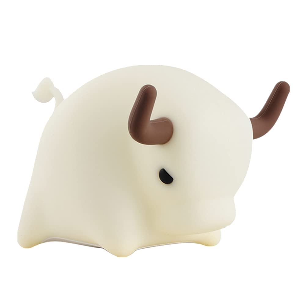 Uonlytech 1pc Silicone LED Night Light - Cute Calf Design, Soft Nursery Light for Baby Room, Bedside Lamp for Kids & Adults - Perfect for Bedtime, Nursing, Travel & Relaxation