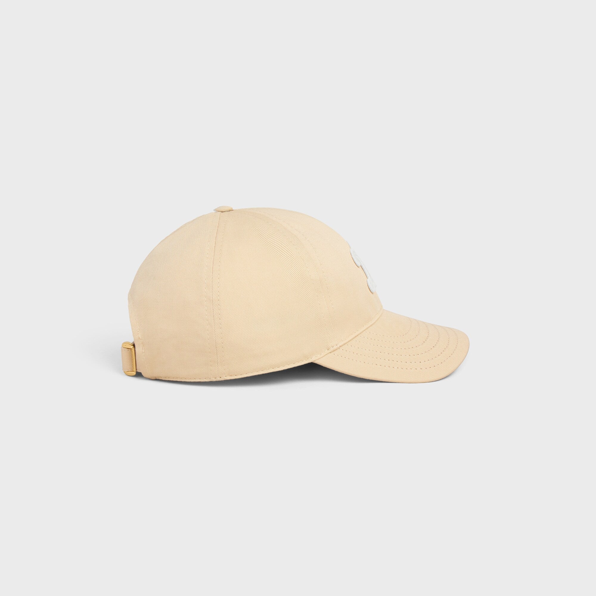Celine Triomphe Washed Cotton Baseball Cap in Macadamia - Stylish Unisex Hat for Casual Wear, Street Fashion & Outdoor Activities