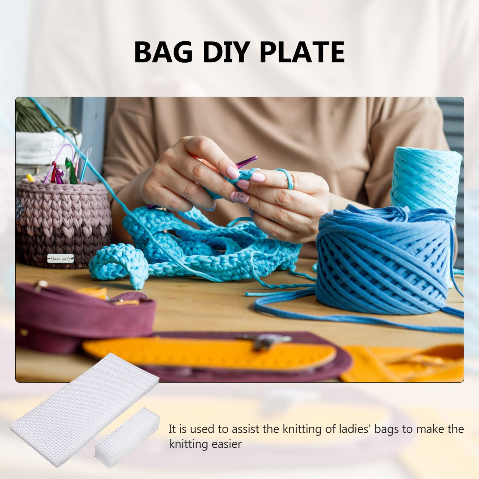 10-Piece Woven Mesh Crochet Bag Plates - DIY Embroidery & Knitting Weaving Boards for Handmade Bags - Perfect for Crafting, Knitting Projects, and DIY Gift Making