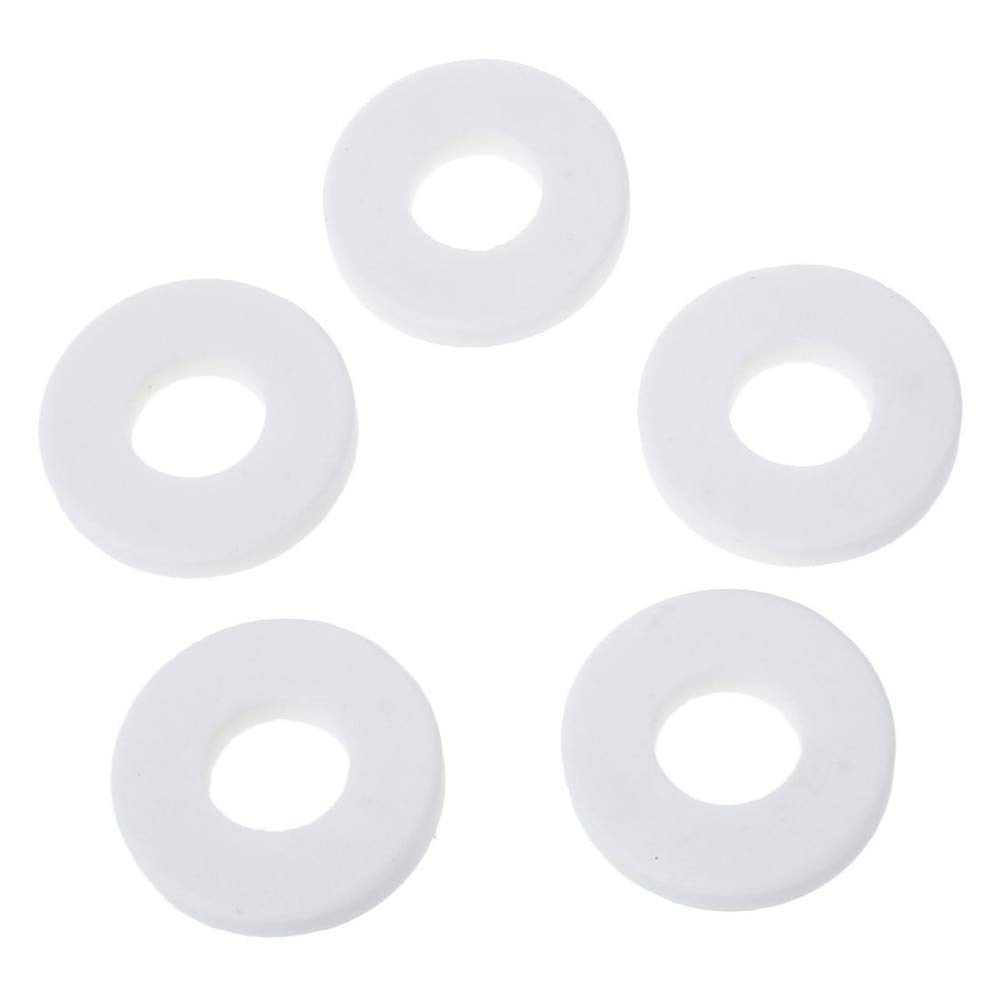 Ochoos 5-Pack Ceramic Washers - 26x11x4.6mm Round Insulation Spacers, White Ceramic Protection Rings for Electronics, DIY Projects & Heat Resistance Applications