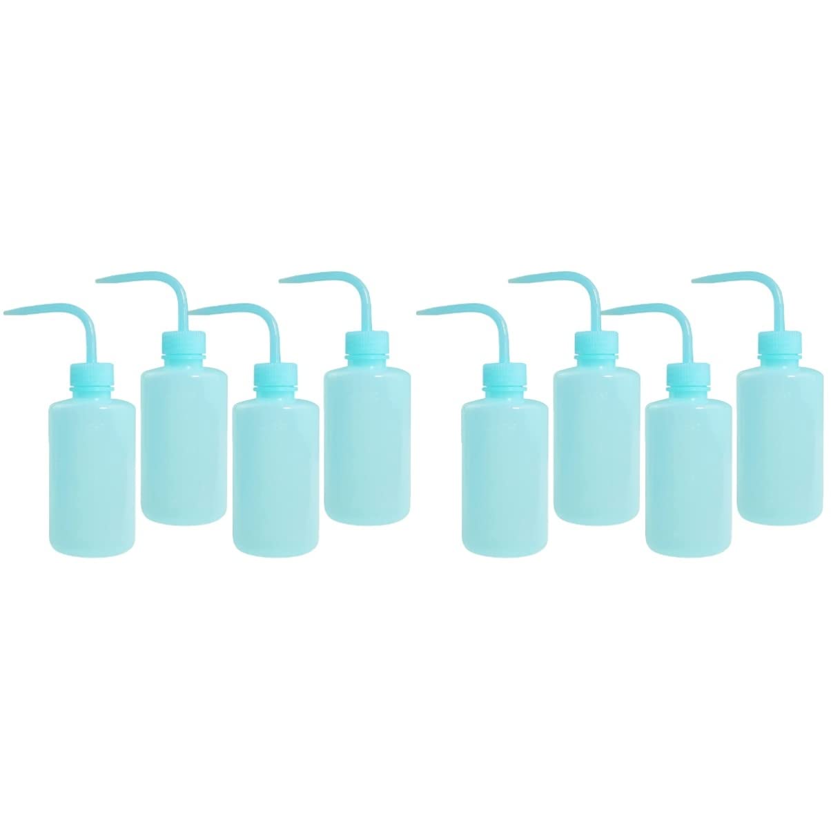 POPETPOP 2-Pack Squeeze Wash Bottles for Tattoo & Lash Cleaning - 8oz Safety Rinse Bottles with Bent Tip (Plastic) - Perfect for Salon, Tattoo Studio & Home Beauty Care