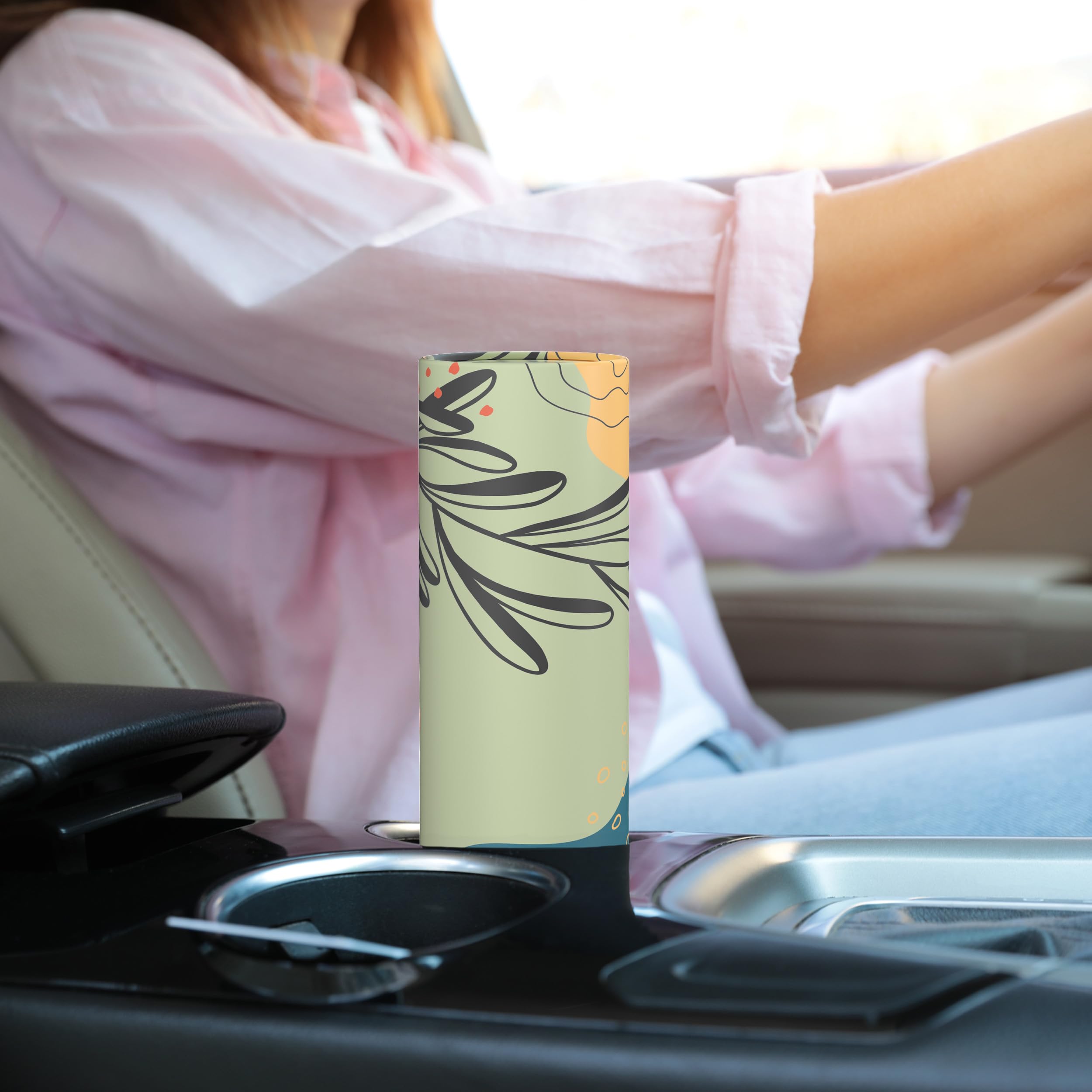 4-Pack Round Car Tissue Holder with 3-Ply Tissues for Car, Home & Office (Boho)