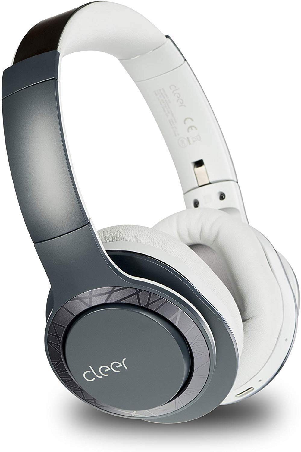 Cleer Enduro 100 Wireless Bluetooth Headphones with 40mm Ironless Driver - 100Hr Playtime, Deep Bass, Clear Calls, Dual-Mic Noise Cancelling - Comfort Fit Over-Ear Headphones with Bluetooth 5.0 & Hi-Res Audio - Foldable Design for Travel, Gym, Work & Home Use - Navy Blue