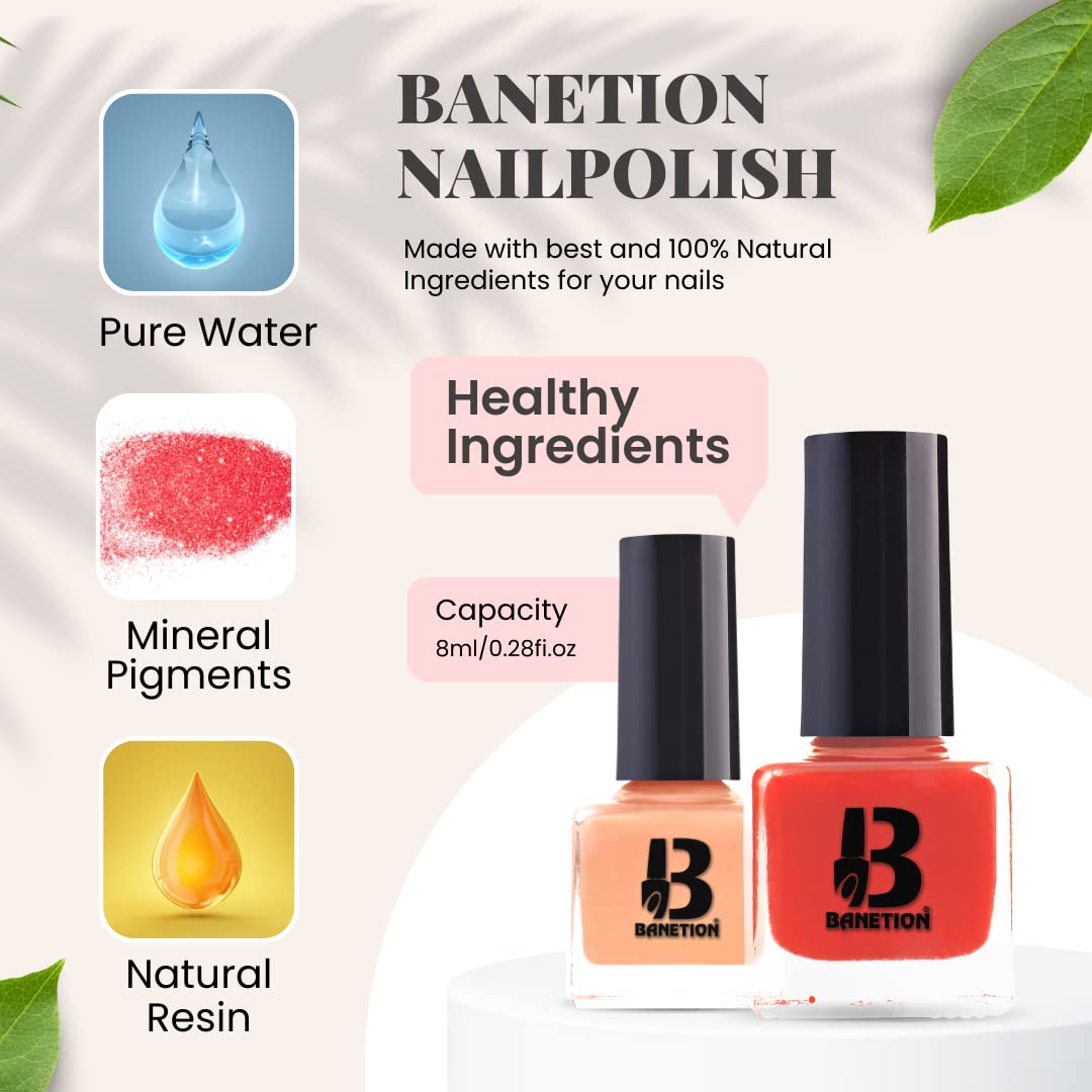 BANETION Fast Drying Long Lasting Matte Nail Polish - Vegan, Non-Toxic, Seaweed Enriched Formula - Cookie Matte Finish for Women - Perfect for Everyday Wear, Office, Parties & Special Occasions