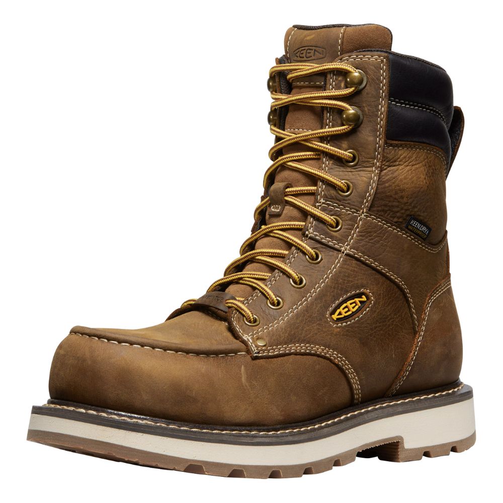 Keen Cincinnatti 90° Heel Men's Size 8 Waterproof Composite Toe Work Boots - OSHA Approved Safety Shoes for Construction, Warehouse & Outdoor Work (Model 1028288)