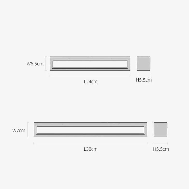 Modern Rectangle LED Wall Lights for Indoor & Outdoor - Up and Down Lighting Fixtures - Perfect for Living Room, Bedroom, Garden, and Patio Decor