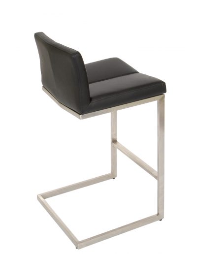 Black Cee Stool - Modern Bar Stool for Kitchen Island, Dining Counter & Home Decor - Adjustable Height & Comfortable Seating