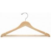 Only Hangers® Premium Flat Wooden Suit Hanger with Non-Slip Pant Bar - Ideal for Closet Organization & Travel Luggage