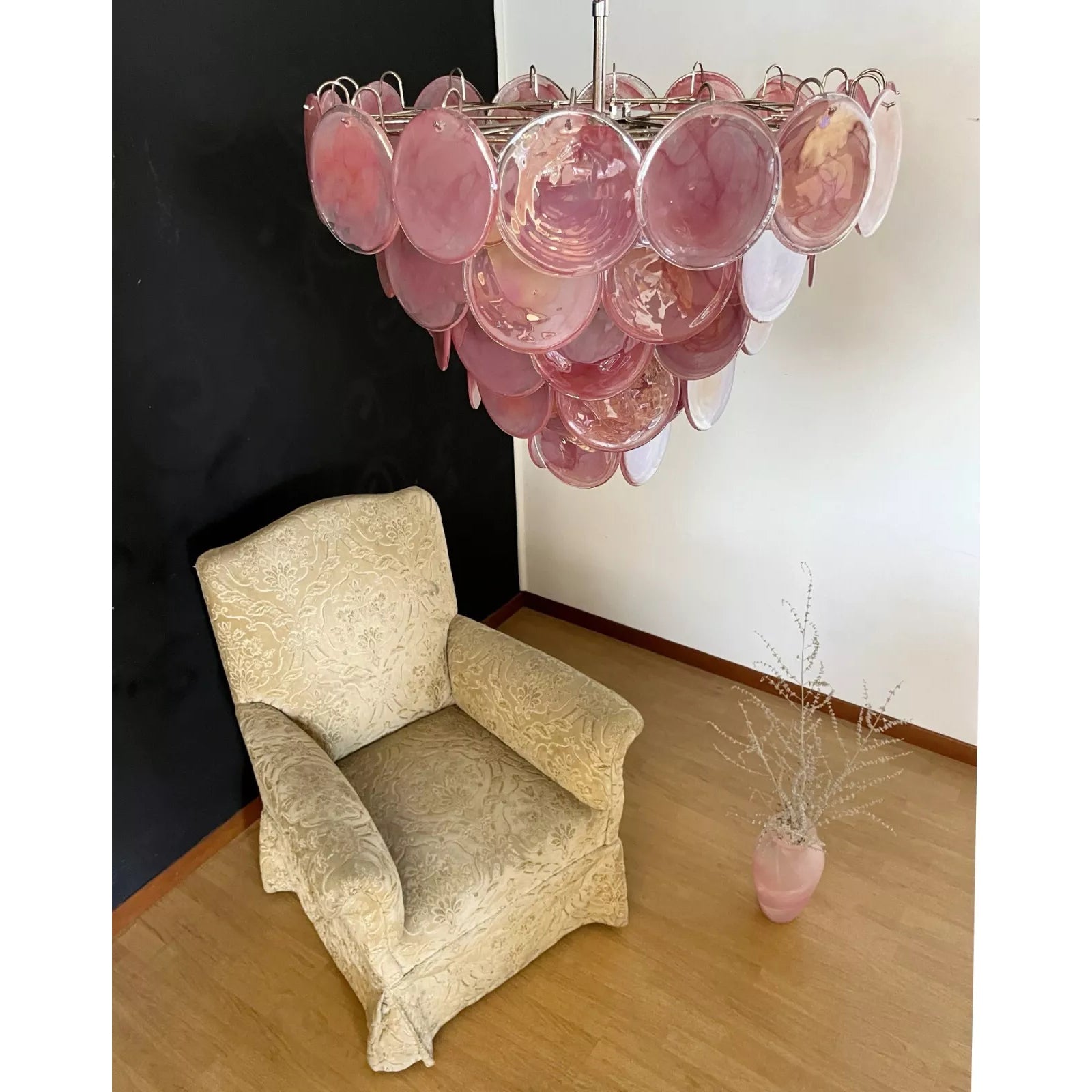 Elegant Camisa Disc Glass Chandelier - Modern Crystal Ceiling Light Fixture for Dining Room, Bedroom, and Living Room Decor