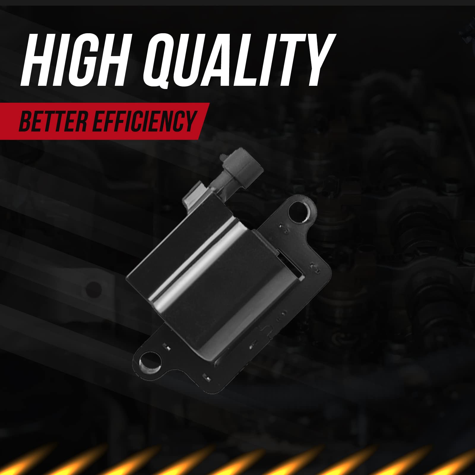 High Performance Ignition Coil Pack Replacement for Chevy Silverado Avalanche Suburban 1500 2500 3500 Tahoe GMC Sierra Cadillac Escalade 4.8L 5.3L 6.0L 6.6L 8.1L V8 Engines (1999-2009) - UF271 - Perfect for Engine Tune-Up & Performance Enhancement
