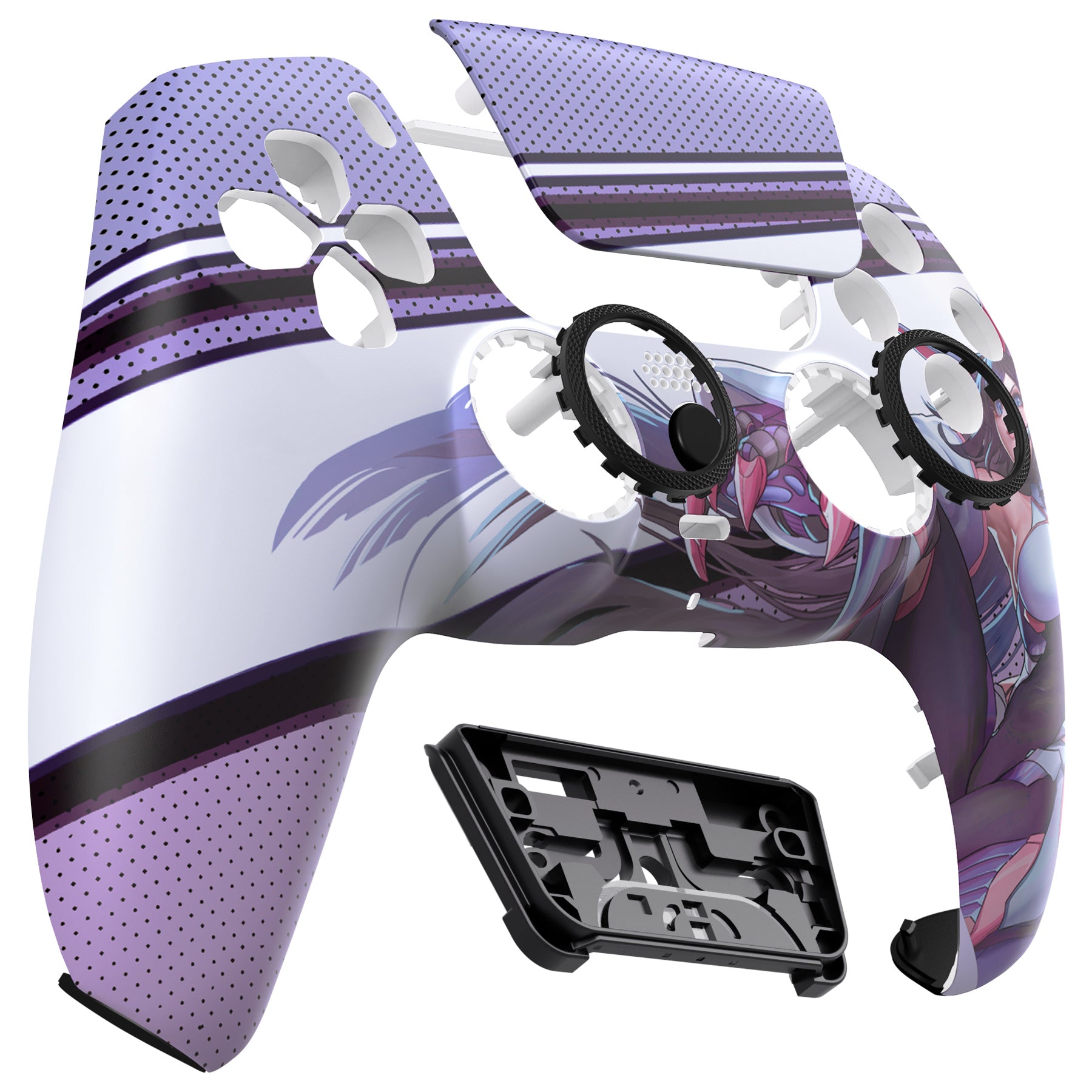 eXtremeRate LUNA Redesigned PS5 Controller Front Shell with Touchpad - Compatible with BDM 010/020/030/040/050 Models - Custom Gaming Shell Replacement for Enhanced Grip & Style - Perfect for FPS, Racing & Action Games