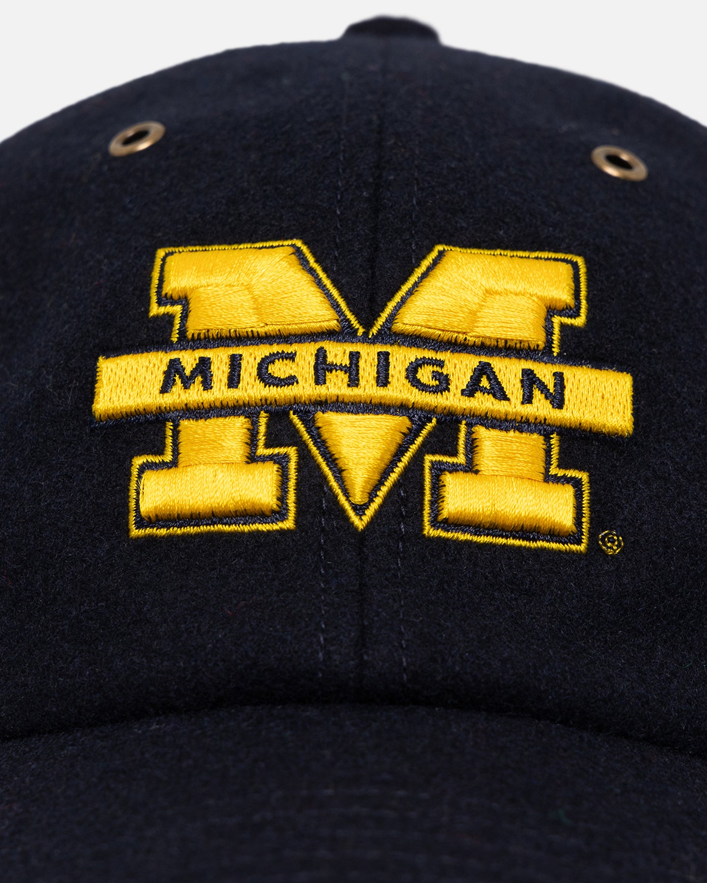 47 Brand Michigan Wolverines Wooly Clean Up Strapback Hat - Navy Blue Adjustable Baseball Cap for Men & Women - Perfect for Game Day, Tailgating, and College Fan Gear
