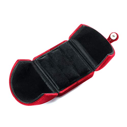 Red wine double slots ring box
