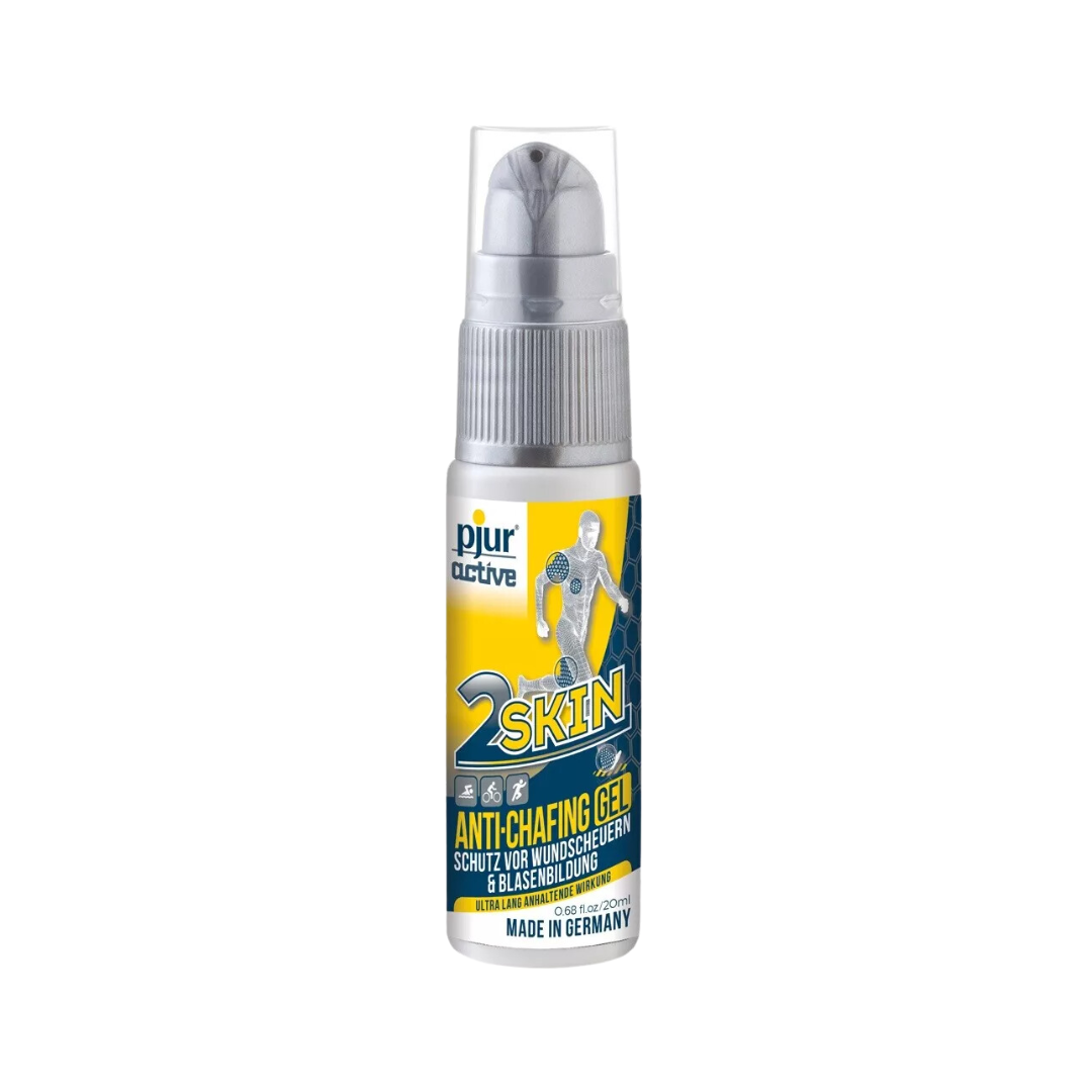 Pjur Active 2skin Anti-Chafing Gel for Men & Women - 20ml Travel Size - Prevents Thigh Chafing & Skin Irritation - Ideal for Running, Hiking & Sports Activities