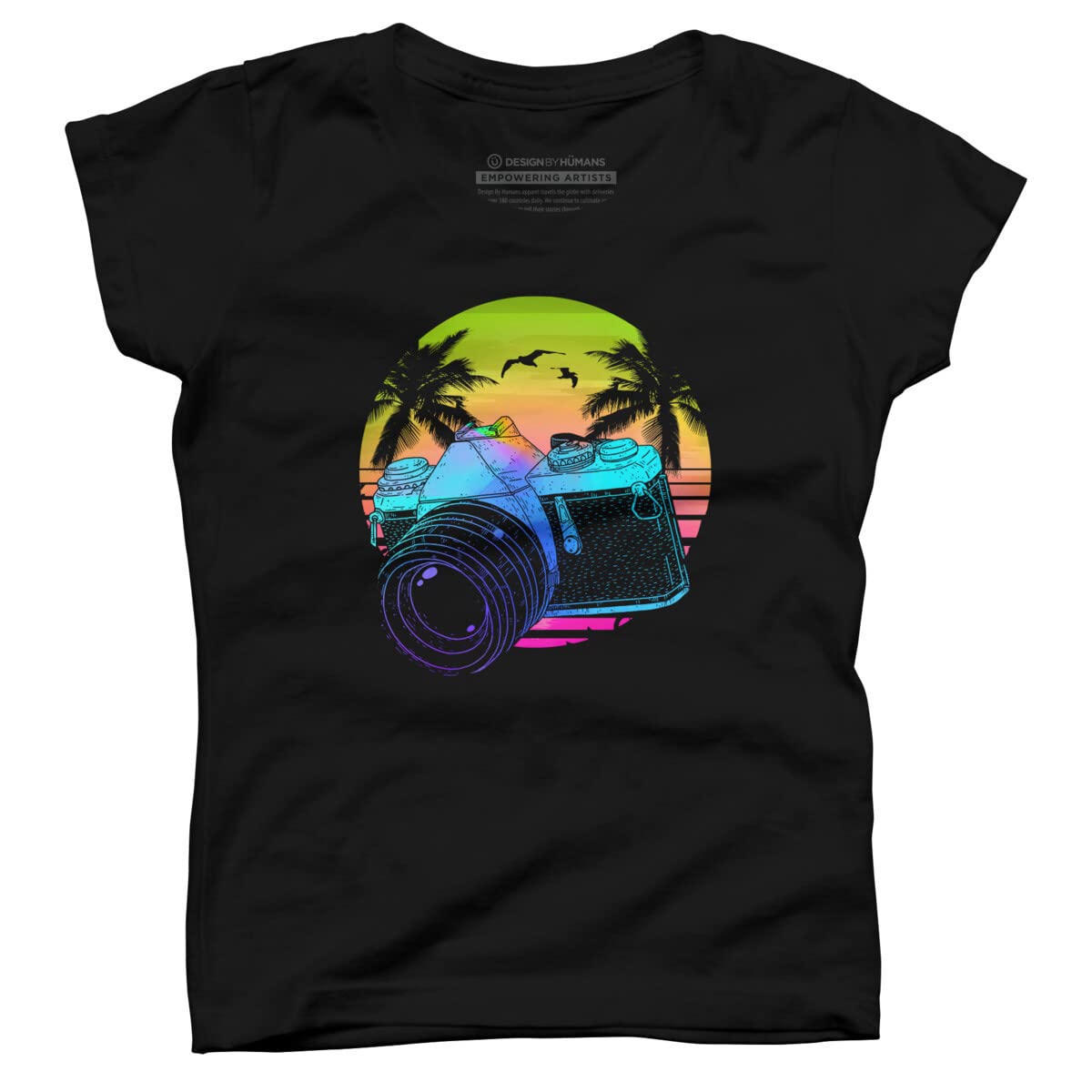 Vintage Photography Print T-Shirt for Girls - Retro Style Graphic Tee - Perfect for Casual Wear, School, and Photography Enthusiasts