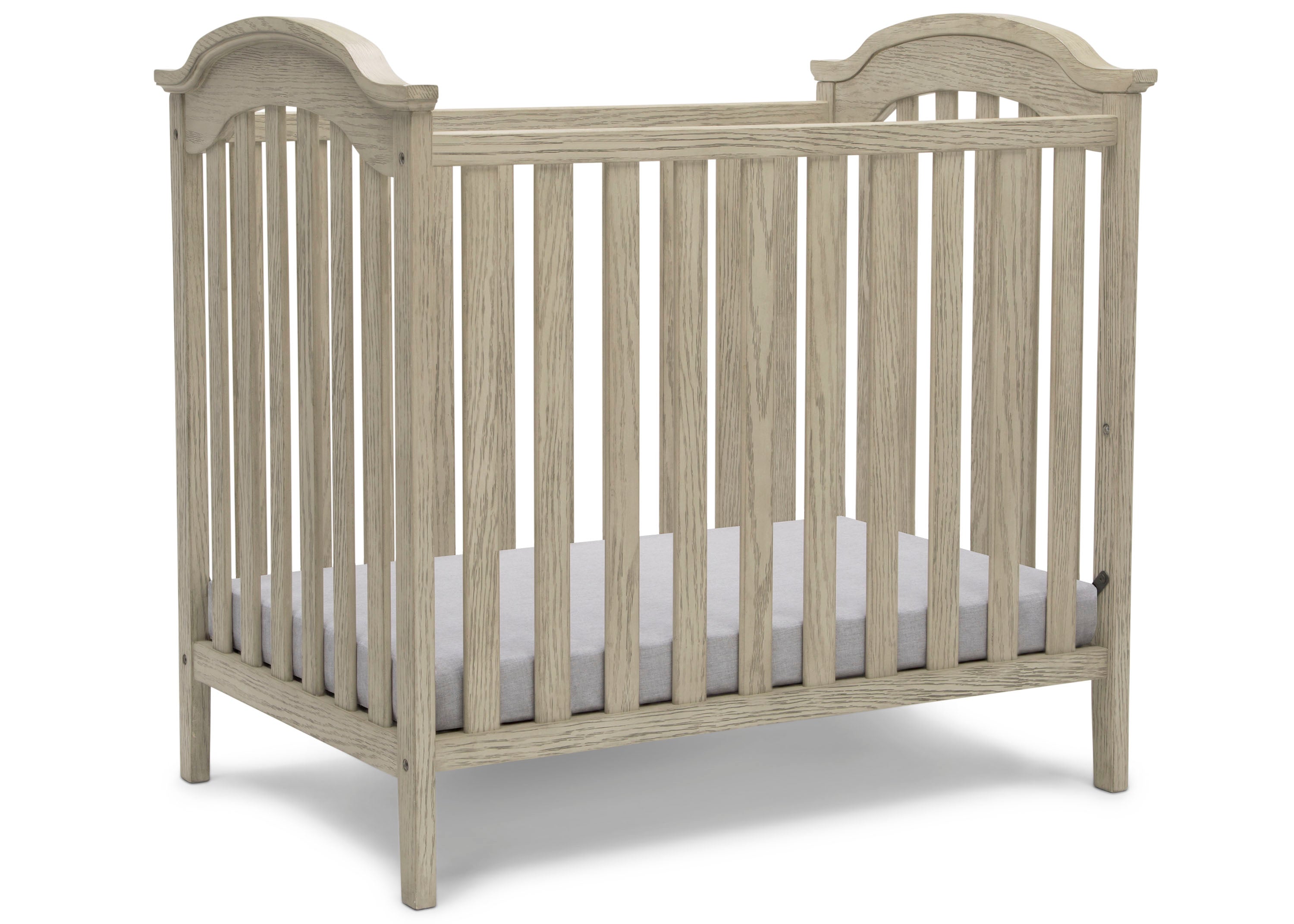 Farmhouse Style Mini Baby Crib with 2.75 Inch Mattress - Portable Nursery Bed for Newborns & Toddlers - Perfect for Small Spaces, Travel & Co-Sleeping