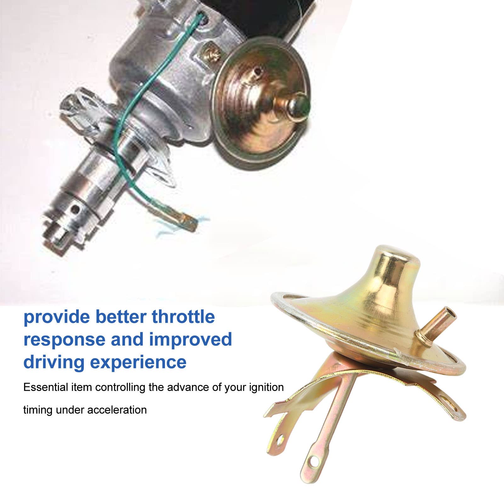 Heavy Duty Vacuum Advance Unit & Distributor Vacuum Advance Canister - Compatible with 45D4 & 45D6 - Perfect for Engine Performance & Classic Car Restoration Projects