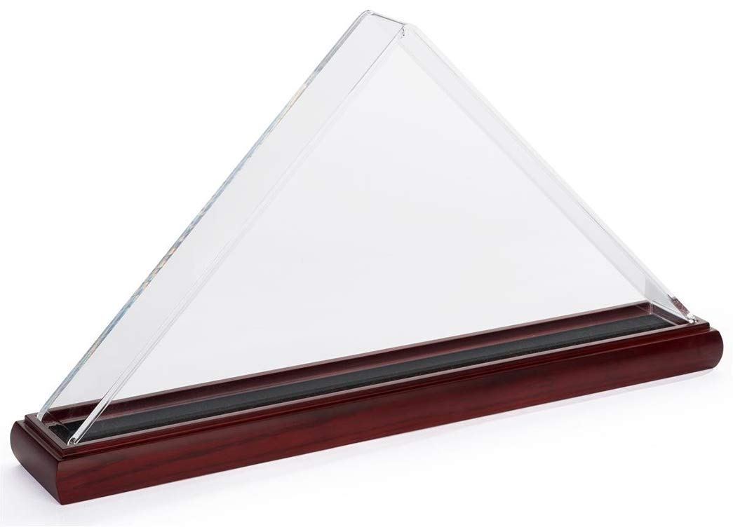 Premium Wood & Acrylic Flag Display Case for 5' x 8' Banners - Mahogany Finish - Perfect for Military, Memorial & Patriotic Displays - Home, Office & Museum Decor