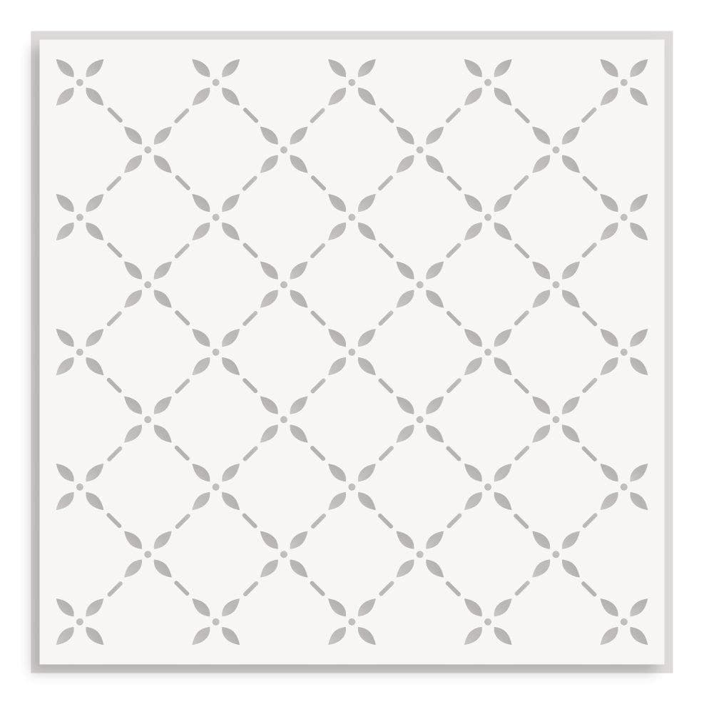 Lattice Blossoms Stencil for DIY Crafts, Wall Art, and Home Decor - Floral Design Template for Painting, Scrapbooking & Creative Projects
