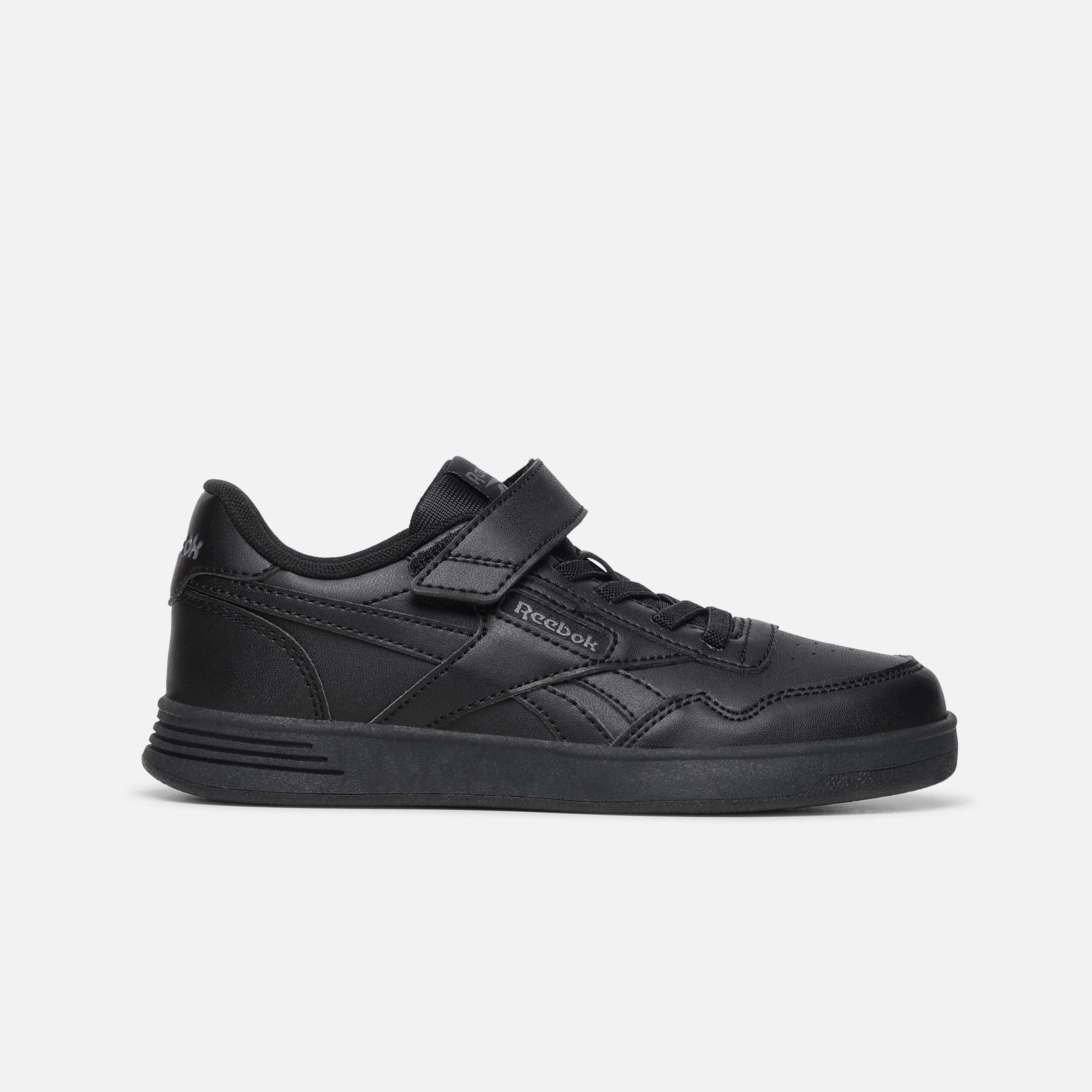 Court Advance Elastic Lace Shoes - Black - Comfortable & Durable Sneakers for Tennis, Running, and Casual Wear