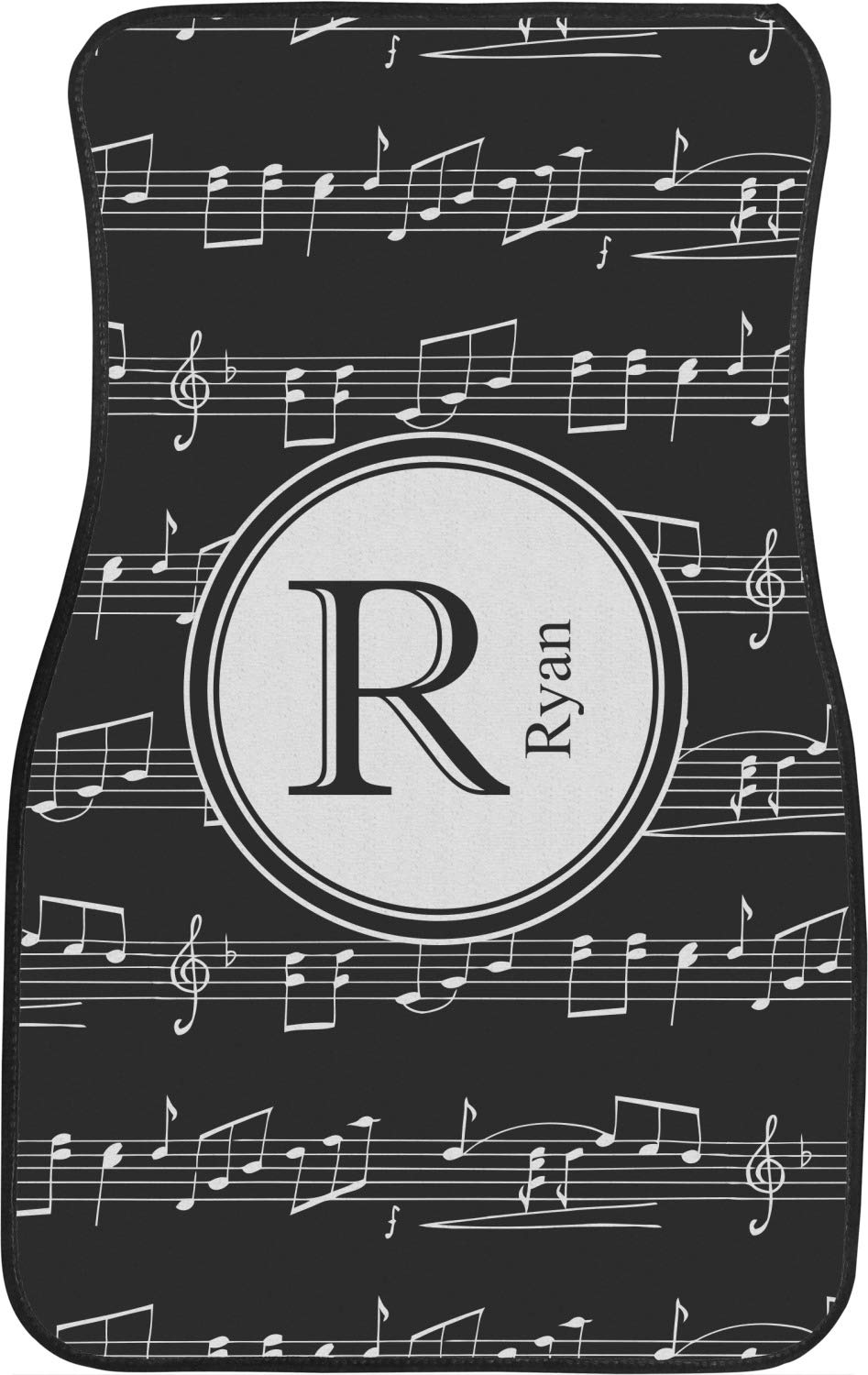 Custom Car Floor Mats with Musical Notes Design - Non-Slip Front Seat Mats for Vehicles - Perfect for Music Lovers & Car Enthusiasts - Great Gift for Drivers & Musicians