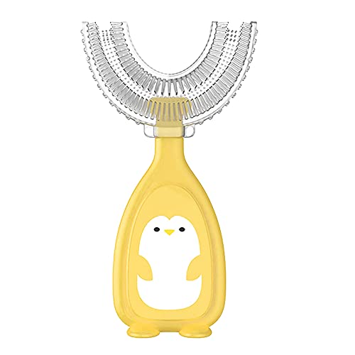 360° Soft Silicone U-Shaped Kids Toothbrush for Ages 2-12 | Gentle Teeth Whitening & Gum Massage | Cute Handle Design for Toddlers & Children | Perfect for Morning & Night Oral Care Routine
