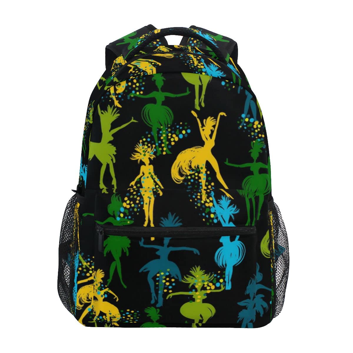 SAIAOS Large School Backpack - Lightweight Laptop Backpack for Women with Unique Feather Print Design, Fits 15.6 Inch Laptop - Perfect for College, Travel, Work & Dance Performances