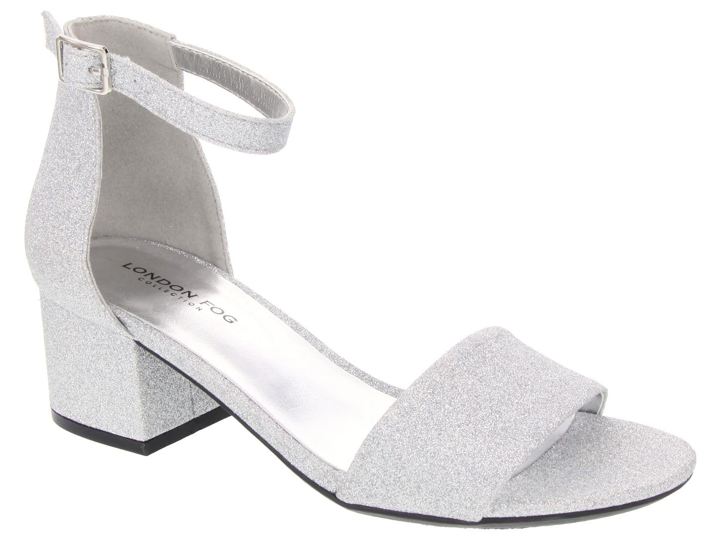 London Fog Women's Nikki Low Block Heel Ankle Strap Pump Sandals - Comfortable Dress Shoes for Work, Party & Wedding | Elegant Ladies Heeled Sandals for Office, Cocktail & Formal Occasions