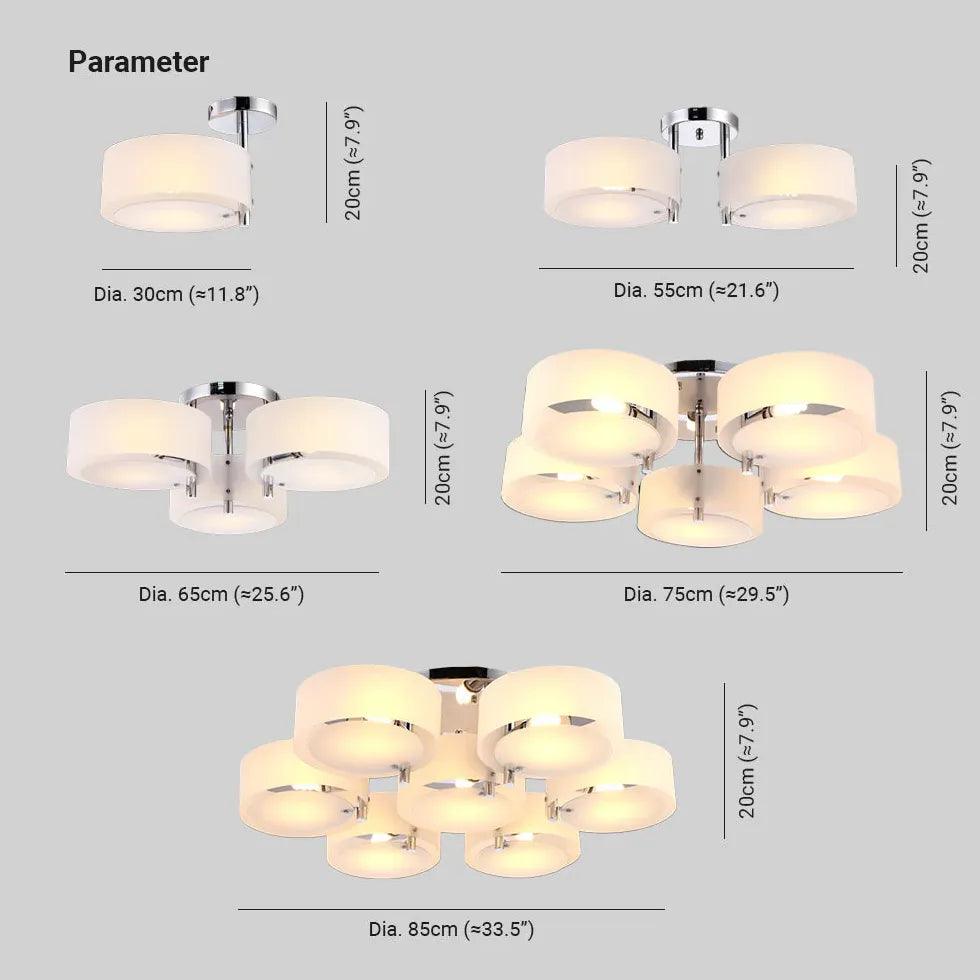 Round Petal LED Flush Mount Ceiling Light - Modern Dimmable Lighting Fixture for Bedroom, Living Room & Kitchen | Energy-Efficient Home Decor