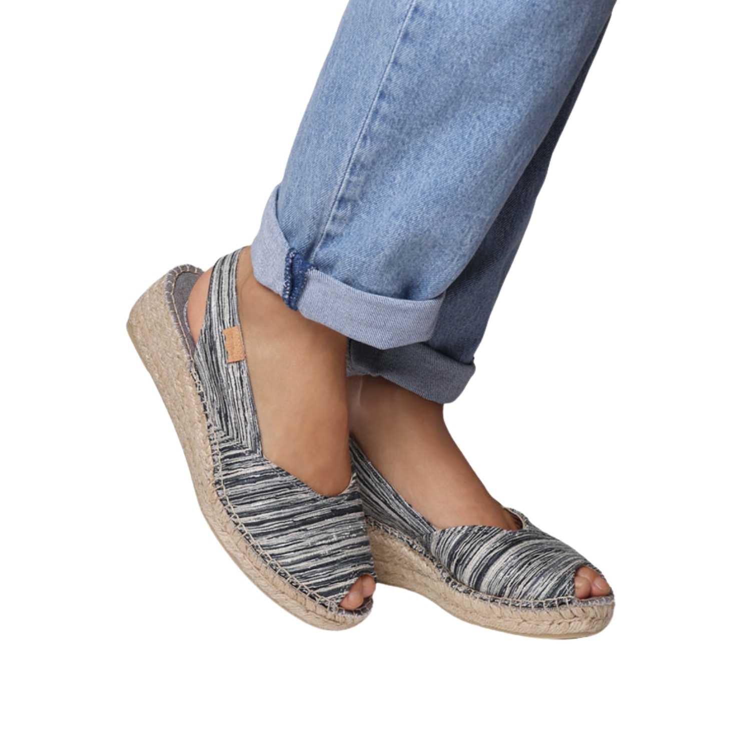 Women's Multicolor Fabric Espadrilles - Beri RG | Comfortable Summer Casual Shoes for Beach, Walking & Outdoor Activities