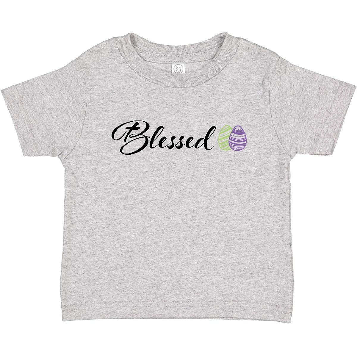 Easter Blessed Baby T-Shirt - Green & Purple Eggs for Holiday Outfits
