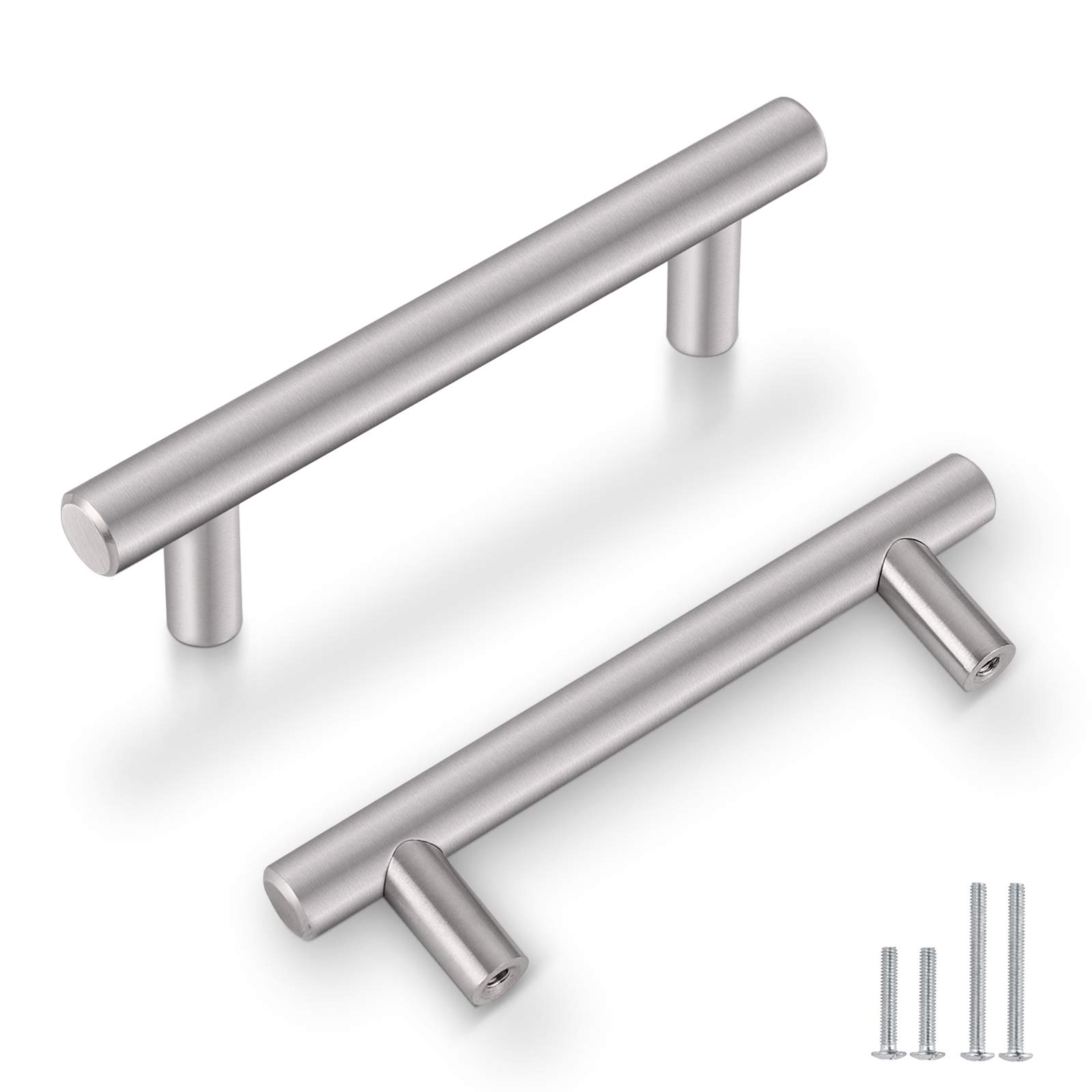 Probrico 5 Pack Brushed Nickel Cabinet Handles - Kitchen & Bathroom Hardware for Drawers & Wardrobes