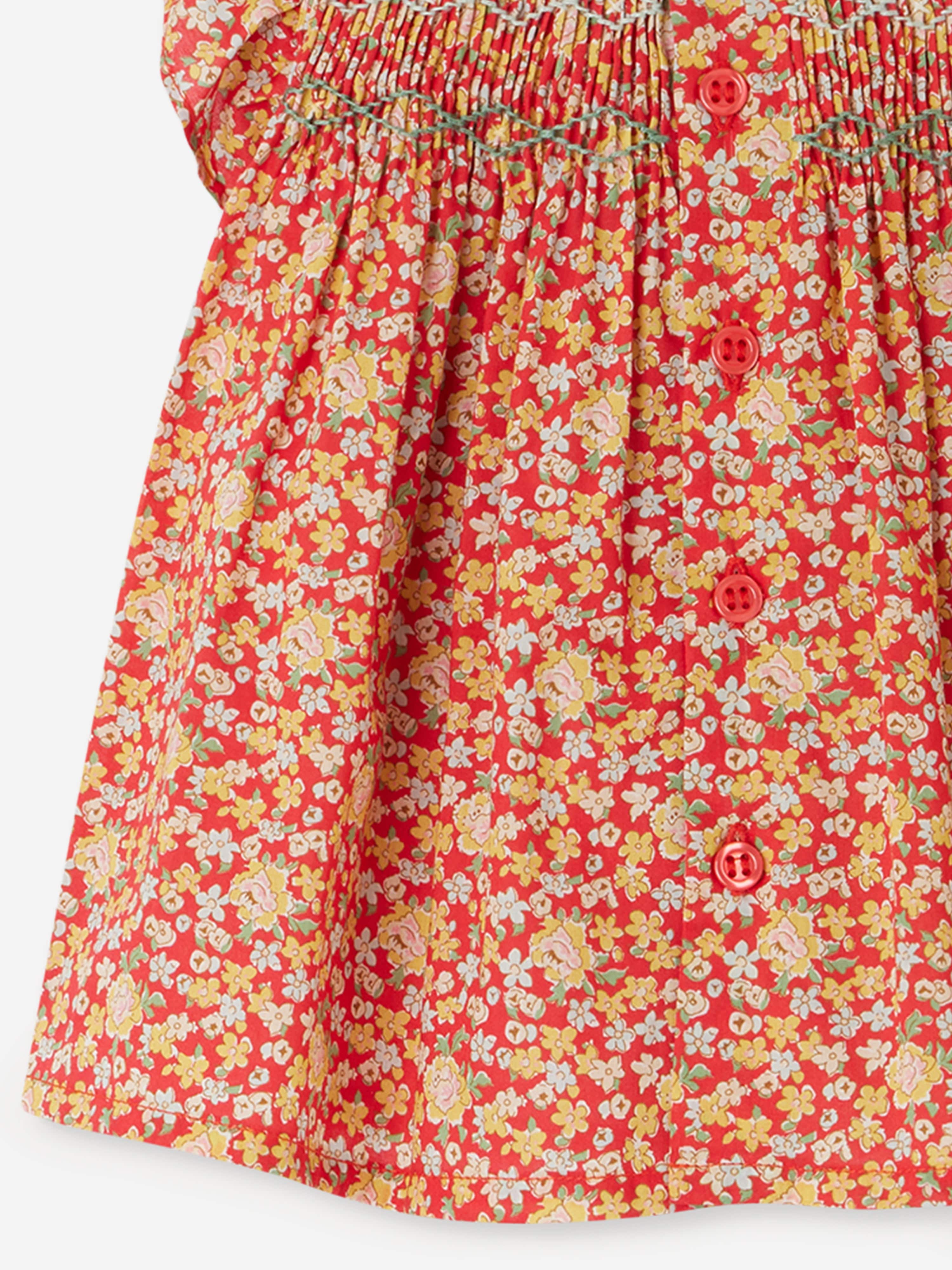 Baby Girls Naomie Blouse - Red Cotton Top for Toddlers | Perfect for Birthday Parties, Family Photos & Special Occasions