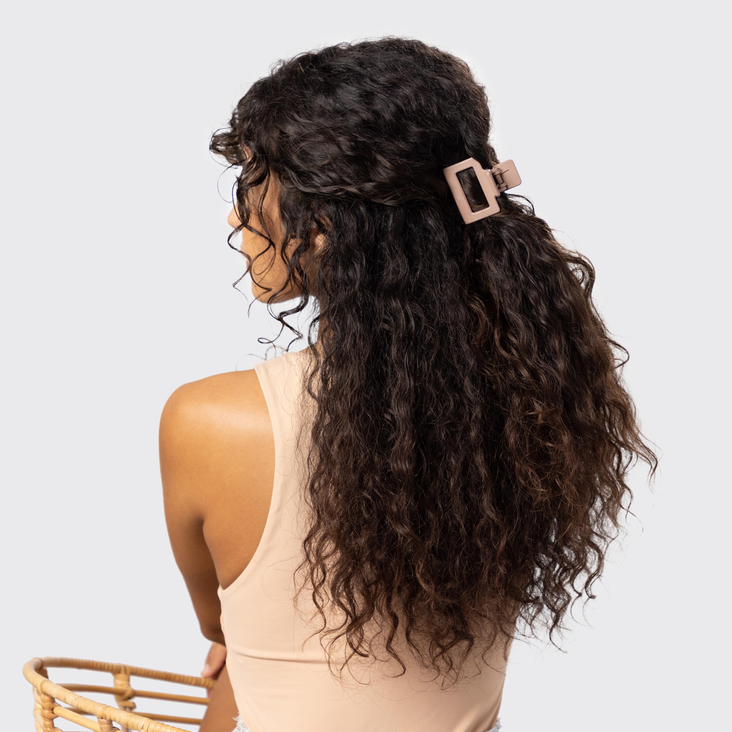 Kitsch Large Hair Clips for Women - 3 Pack Assorted Hair Claw Clips for Thick Hair (Medium & Small Open Shape) - Perfect for Teens, Girls & Women - Great for School, Work, Travel & Everyday Styling