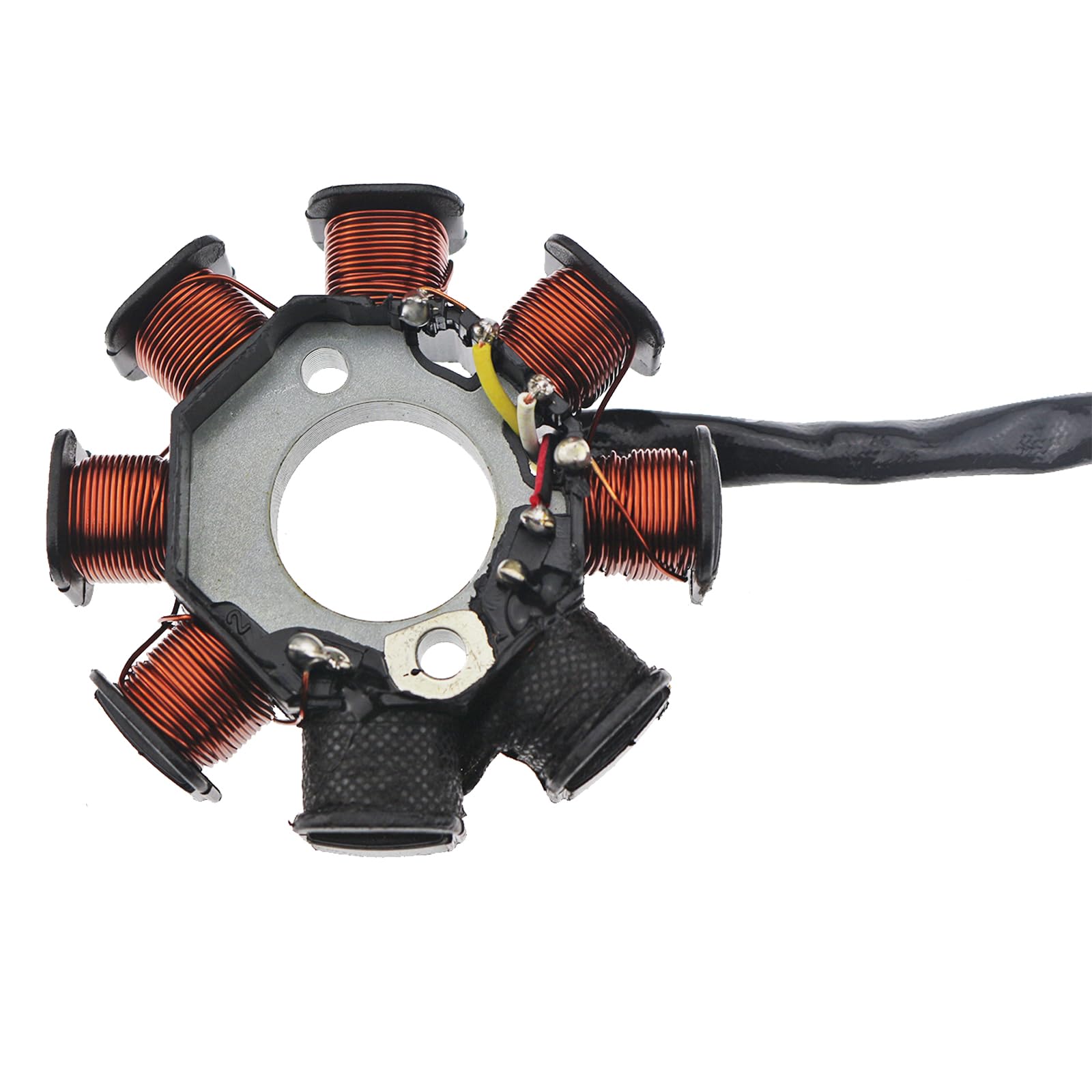 High-Performance Ignition Stator Magneto 4-Wire AC 8-Pole Coil for Chinese Scooter, Moped, ATV, Go Kart - Compatible with 4-Stroke GY6 50cc 80cc 100cc 139QMB 139QMA Engines - Perfect for Off-Road Adventures and Urban Commuting