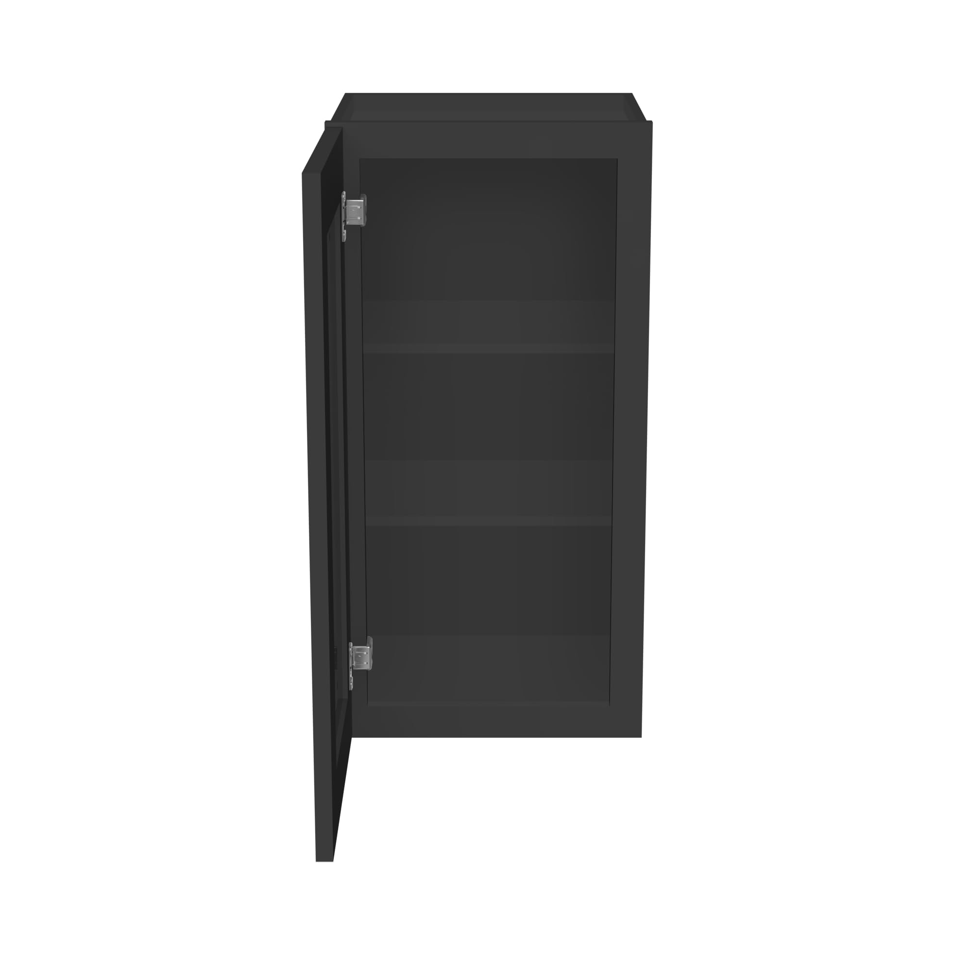 Solid Wood Wall-Mounted Bathroom Medicine Cabinet with Glass Door - 18