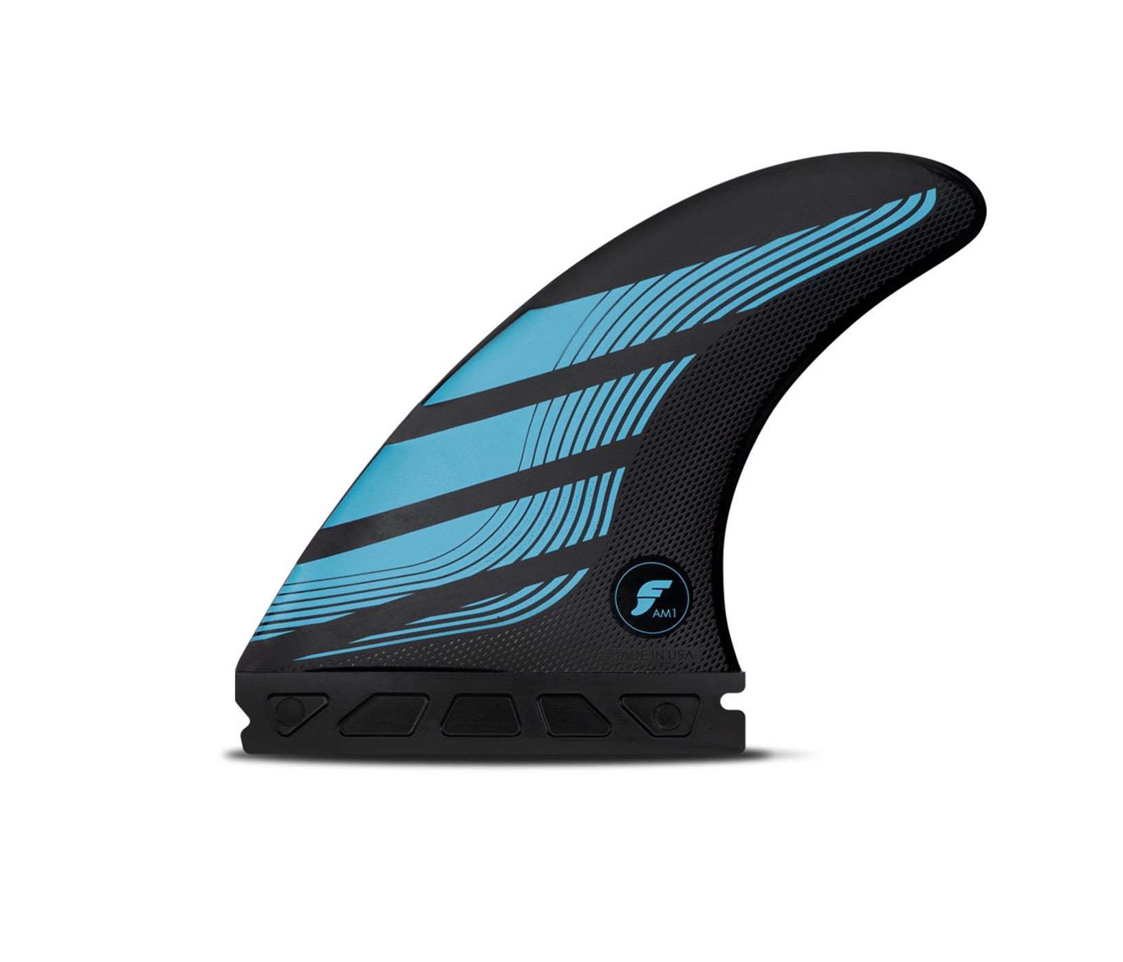 Futures THRUSTER AM1 Alpha Series Carbon Fiber Surfboard Fin - Medium Size, Blue - High Performance for Shortboards & Performance Surfing