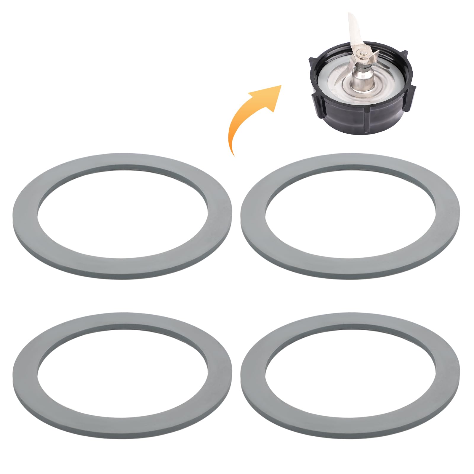 4-Pack Blender Gasket Replacement for Oster & Osterizer Blenders - Durable Rubber O-Ring Seal Accessories - Perfect for Smoothies, Juicing & Food Processing